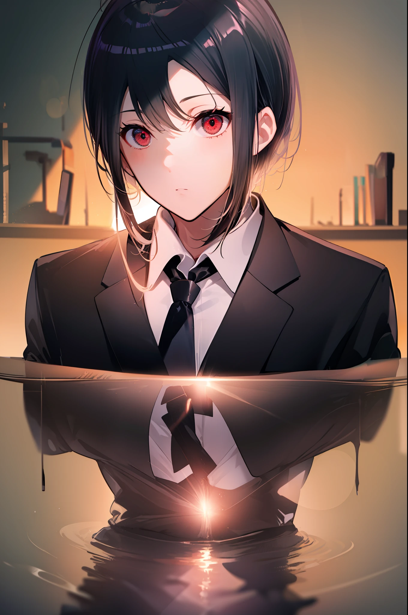 ((Primary work)), ((melhor qualidade)), High, (((((He has a revolver in his right hand holding it correctly to shoot)))))), (((A boy with short black hair and red eyes))), ((( (There is only one person)))), Kiyotaka Ayanokuji, ((((adolescente de 15 anos)))), (((men's school uniform white shirt black jacket open jacket long black pants))), ((Olhos vermelhos))), (((((cabelo preto curto))))))), ((corpo inteiro anatomicamente correto)), pernas normais, ((usa sapatos pretos)), ((He has a scared face and confusion)), ((Detailed full scenario)), ((mystery)), ((horror)), ((Tempo tenso)), Postura equilibrada, blush sutil | | | | | | | | | | | | |, Pingente de cristal BREAK golden hour, (Rim lighting): 1.2, tons quentes, Brilho solar, sombras suaves, cores vibrantes, painterly effect, dreamy atmosphere BREAK scenic lake, montanhas distantes, salgueiro, calm water, reflection, nuvens iluminadas pelo sol, Tranquil setting, idyllic sunset, Ultra Detalhado, Arte Oficial, Unity 8k papel de parede, Zentangle, mandala