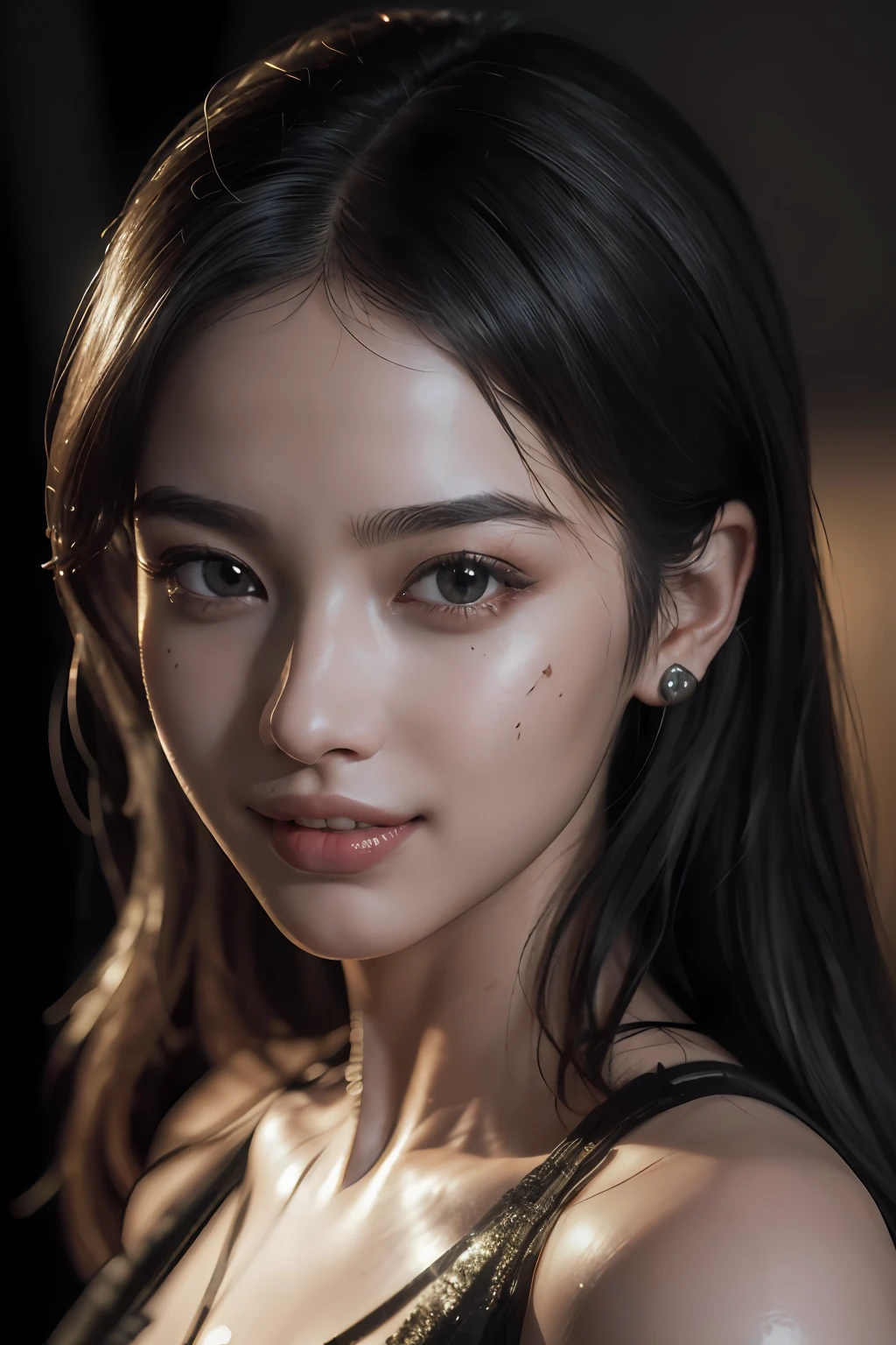 (masterpiece, best quality, beautiful quality, photorealistic, looking at viewer, detailed lighting, extremely detailed skin, extremely detailed hair, extremely detailed teeth, shadows, 8k:1.2), (a picture of a woman, 1girl:1.2),