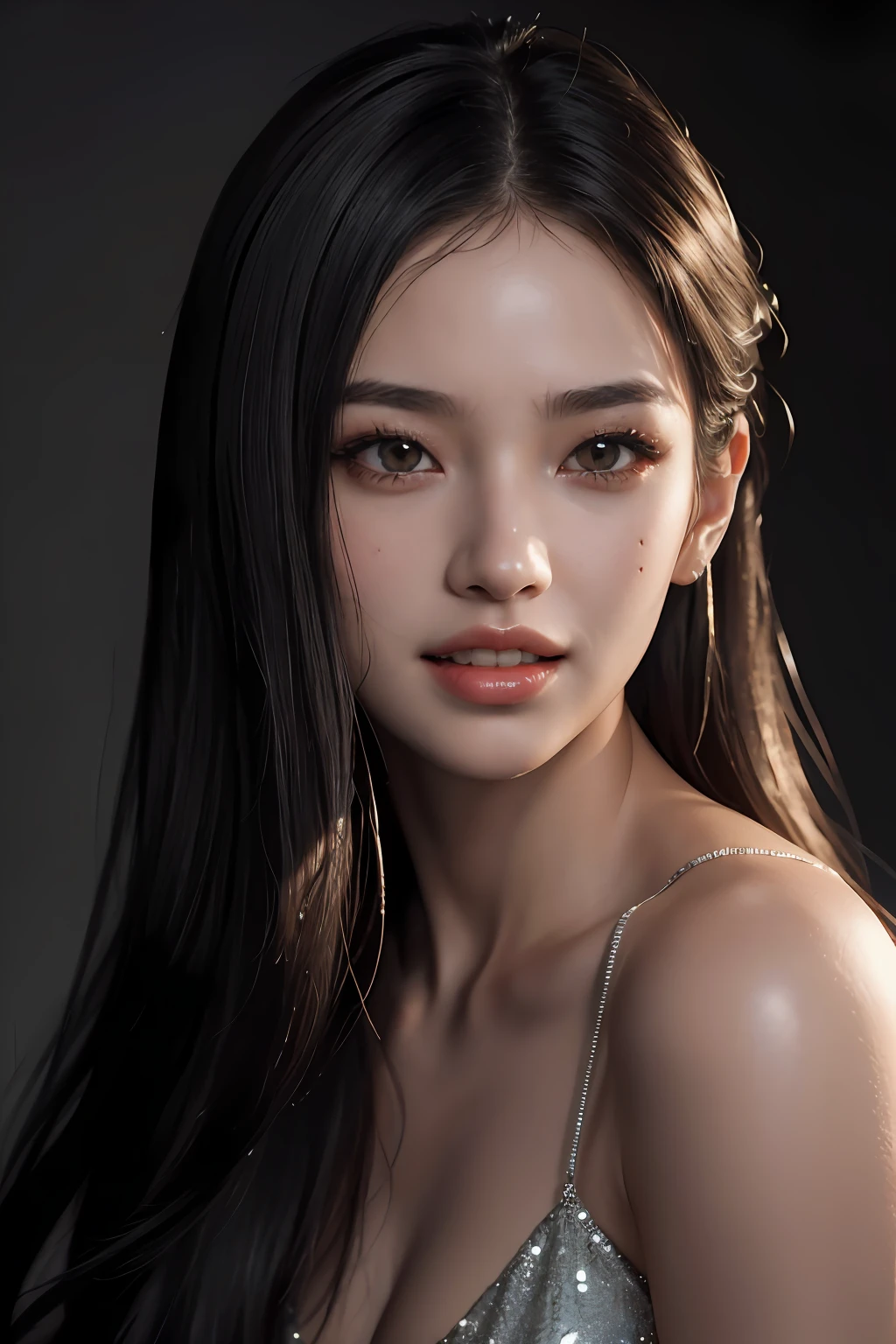 (masterpiece, best quality, beautiful quality, photorealistic, looking at viewer, detailed lighting, extremely detailed skin, extremely detailed hair, extremely detailed teeth, shadows, 8k:1.2), (a picture of a woman, 1girl:1.2),