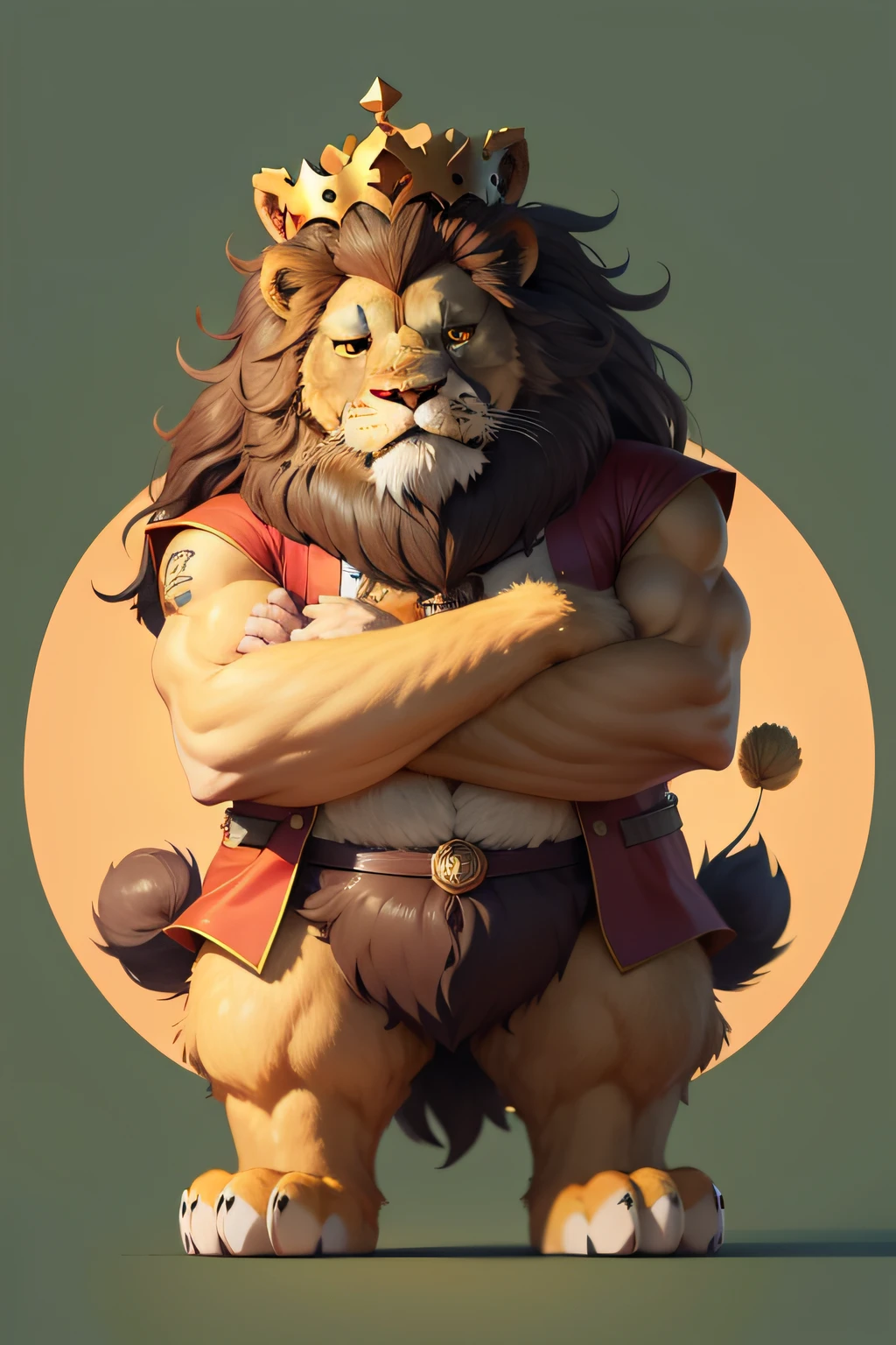 Cartoon lion, Cute lion, 2 d full body lion, hagrid in cute anime style, cute character, Cute cartoon character, , lion with crown, cute single animal, cute forest creature, telegraph stickers, merged character, mascot illustrations, aslan the lion, Cute:2, cute monster character design