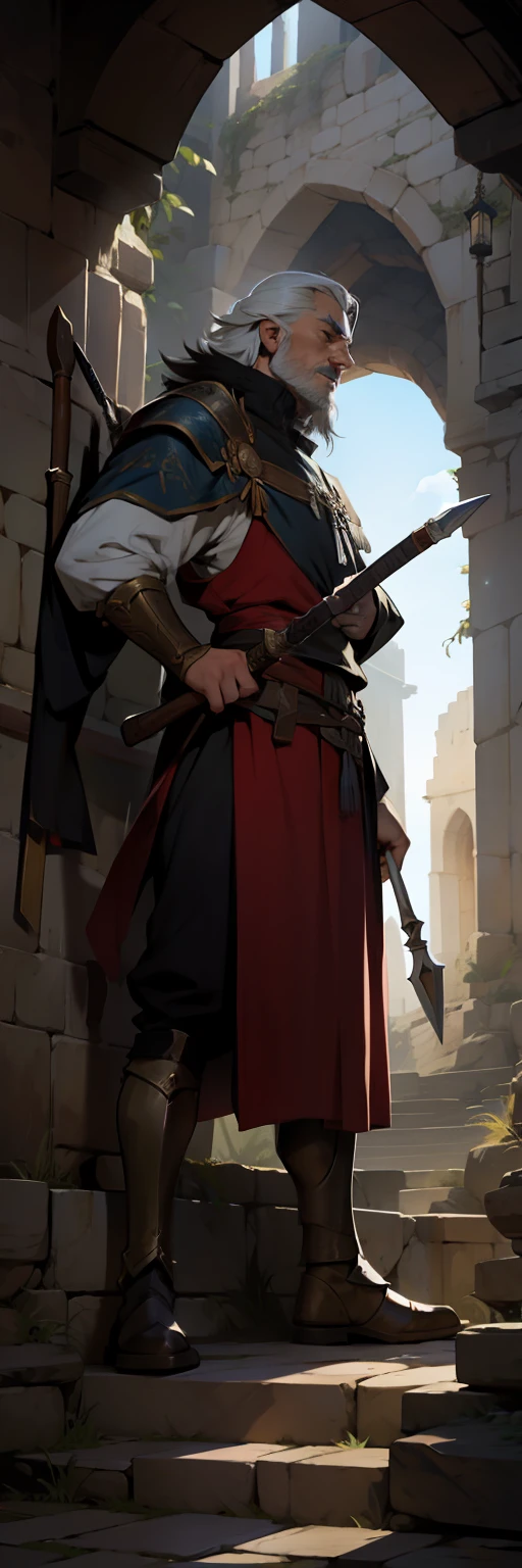 Medieval fantasy illustration, Arqueiro masculino humano, cabelos pretos, disparar uma flecha em um alvo, torneio