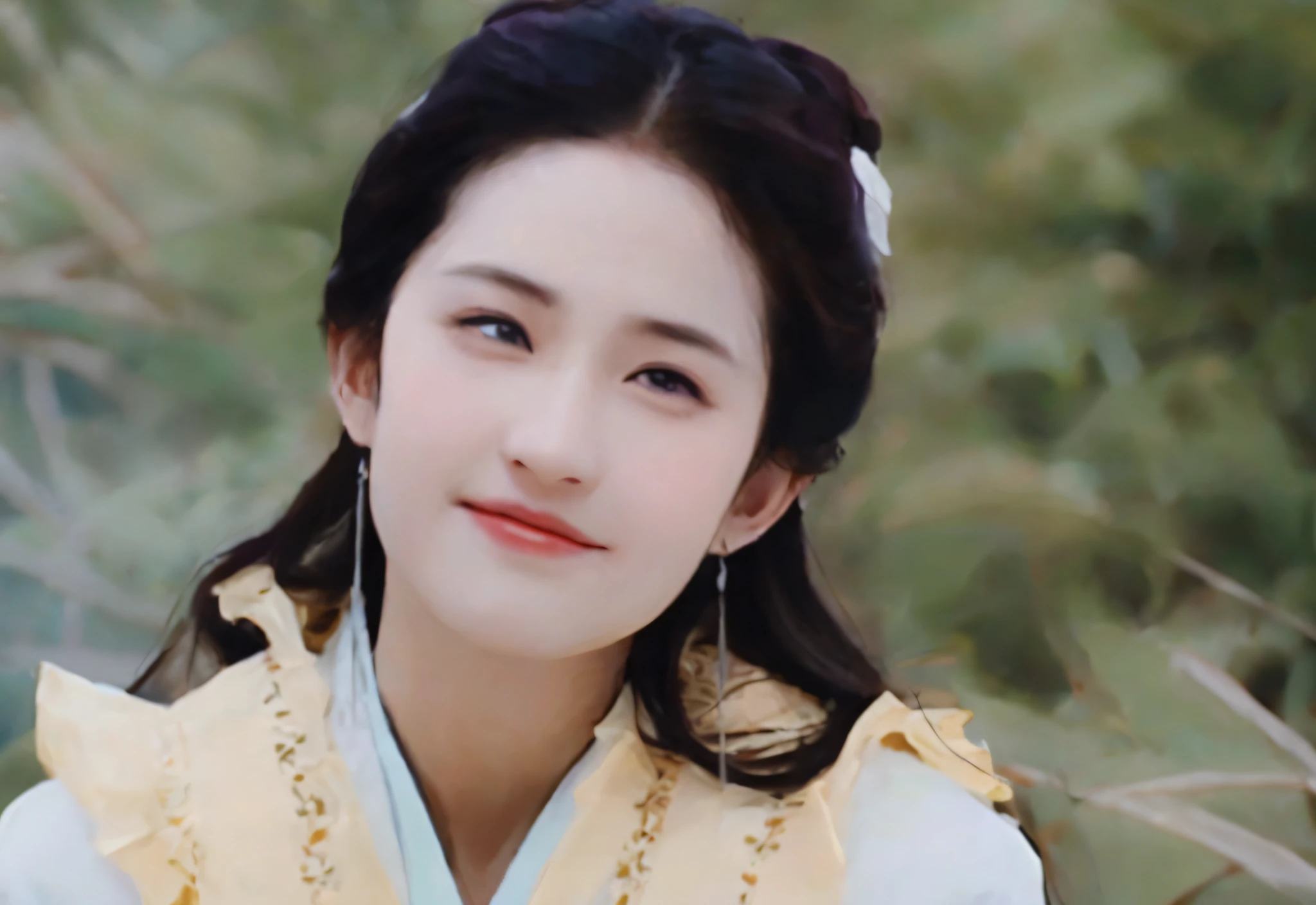 one-girl， Ancient Chinese clothing， full bodyesbian， rays of sunshine， Clear face， Clean white background， tmasterpiece， super detailing， Epic composition， hyper HD， high qulity， extremely detaile， offcial art， Uniform 8K wallpaper， super detailing， 32K, liuyifei,