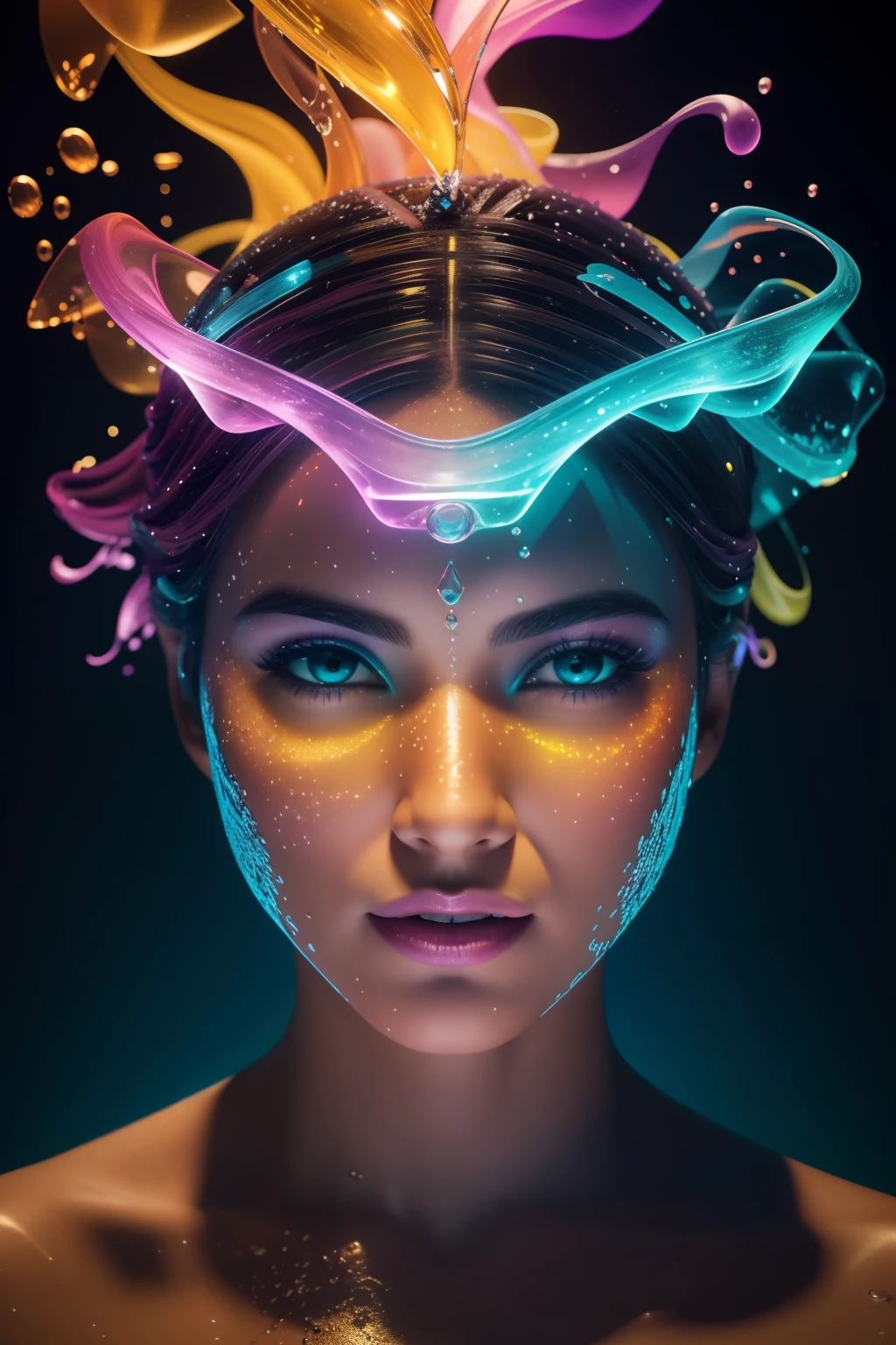 2 siluetas danzantes al atardecer,cuerpo completo, anatomically correct body, Tinta de agua,agua de tinta,nube de tinta,Alberto Seveso Arte,Estilo de pintura suelta, Detalles intrincados, Cinematic Lightning,Renderizado de octanaje, volumetric illumination, Primer plano extremadamente detallado, colores brillantes, 8k, ultra-high def, no borroso, Texturas, ..3d, cinematic landscape,Renderizado de octanaje (Alberto Severo art, Agregar muchos efectos de gotas y salpicaduras multicolores) Hay una bola de colores flotando y salpicando agua muchas salpicaduras y gotas muticolores, Super renderizado en octanaje renderizado, Renderizado en Cinema 4D, Renderizado en Cinema4D, creado en octane render, Render de octanaje colorido, renderizado en renderizado de octano, global ilumination. VFX, Renderizado en octanaje renderizado 32K, Renderizado en Cinema 4 D Octane, Incredible octane rendering, Realistic octane rendering Close-up fantasy with water magic, movimiento, salpicaduras, gotas, (Vista de primer plano ) , cinematography lighting, efecto de luces led multicolores en el agua , salpicaduras multicolores, gotas multicolores, Alberto Seveso Arte, 8k, ultra-high def, no borroso, Texturas, 3d, cinematic landscape