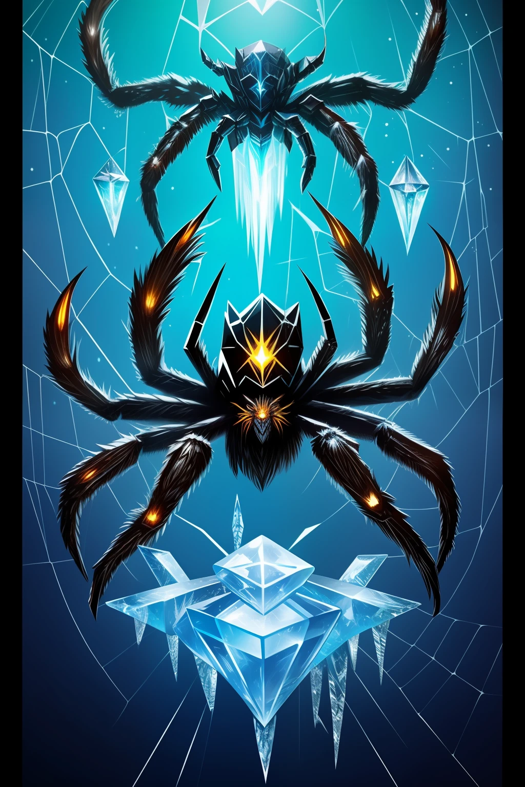dungeons and dragons, spider, ice, monster, ice spider