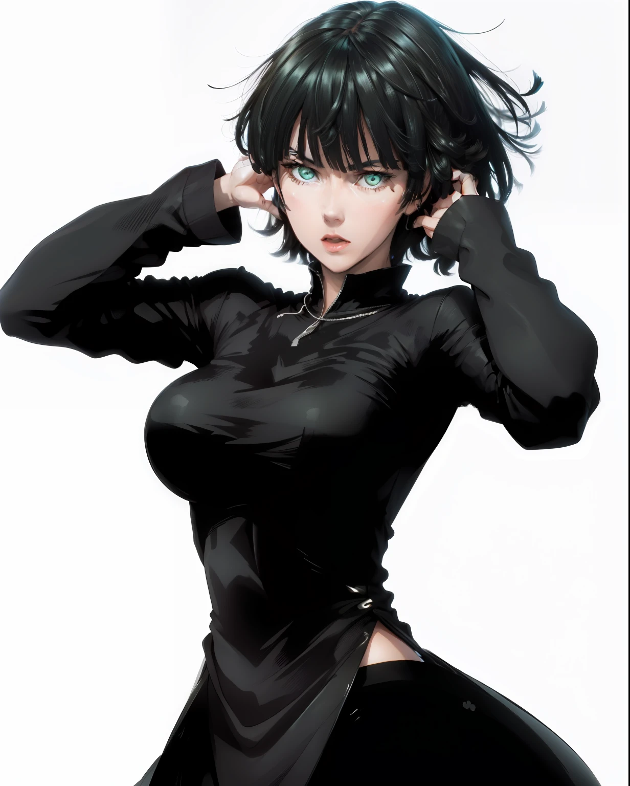 1girl, fubuki, black hair, realistic