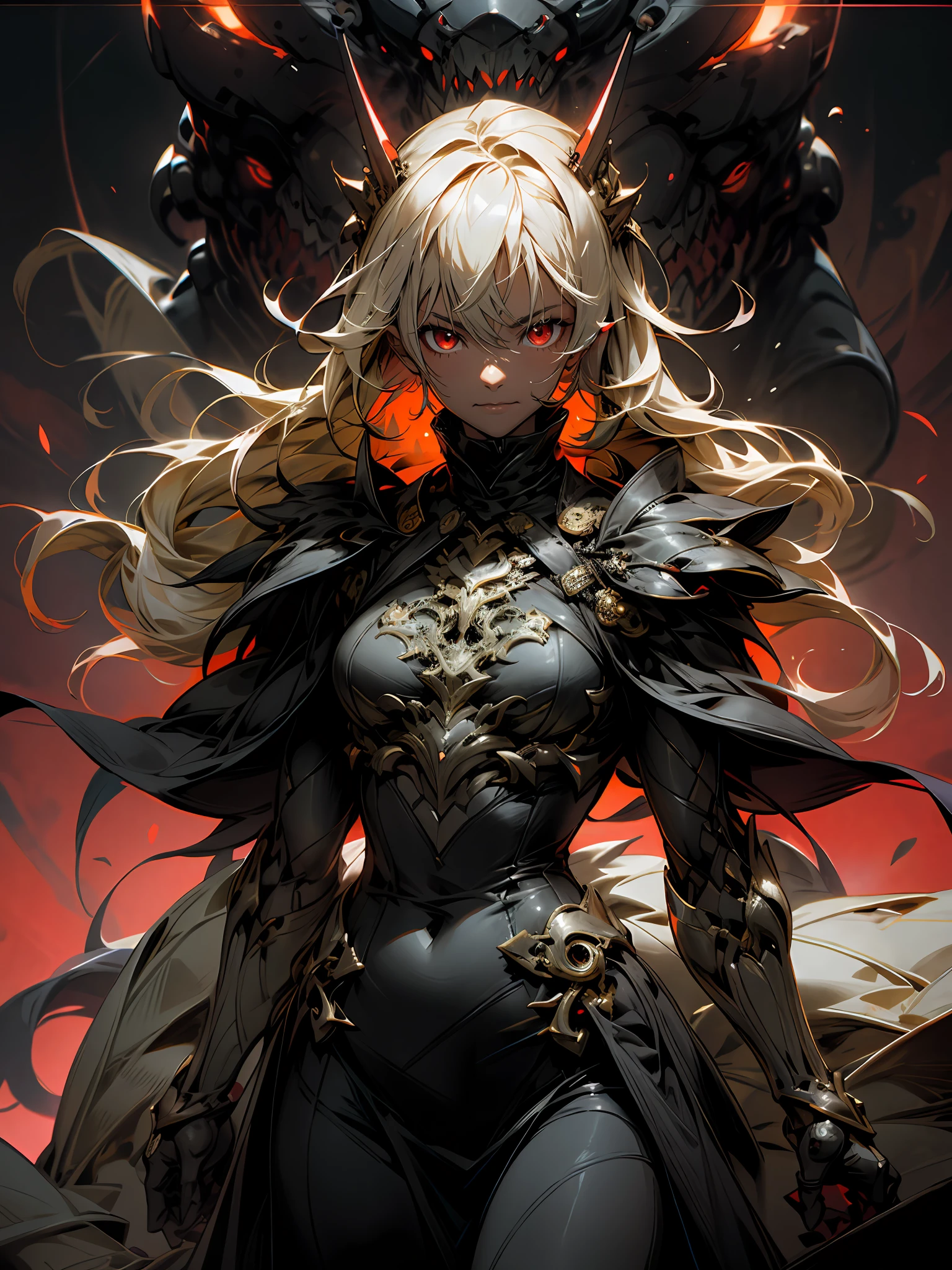 face, red eyes,