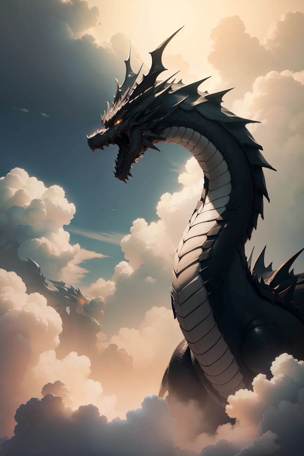 Cloud-like black dragon