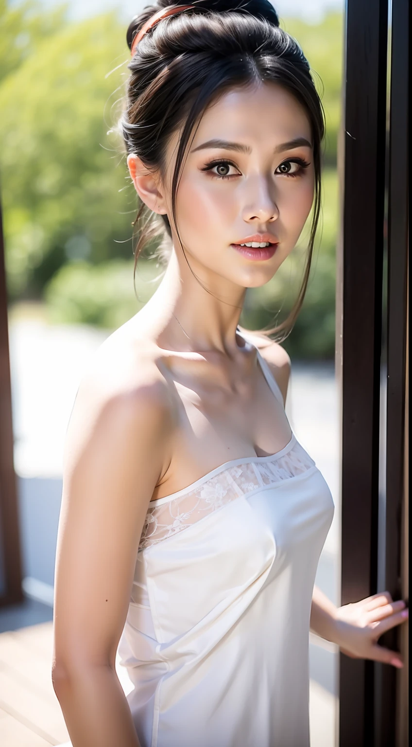 Fashion model 20 years old [[[[closeup cleavage]]]], [[[[boobgasm]]]], [[[[coll]]]], [[[[bshoulders]]]], perfect  eyes, Perfect iris，Perfect lips，perfect teeth，Perfect skin，Long face，slender nose，tall nose bridge，Soft front light，hdr，Movie girl，Simple hairstyle，light make-up，Casual，（pastel colour：1.2）