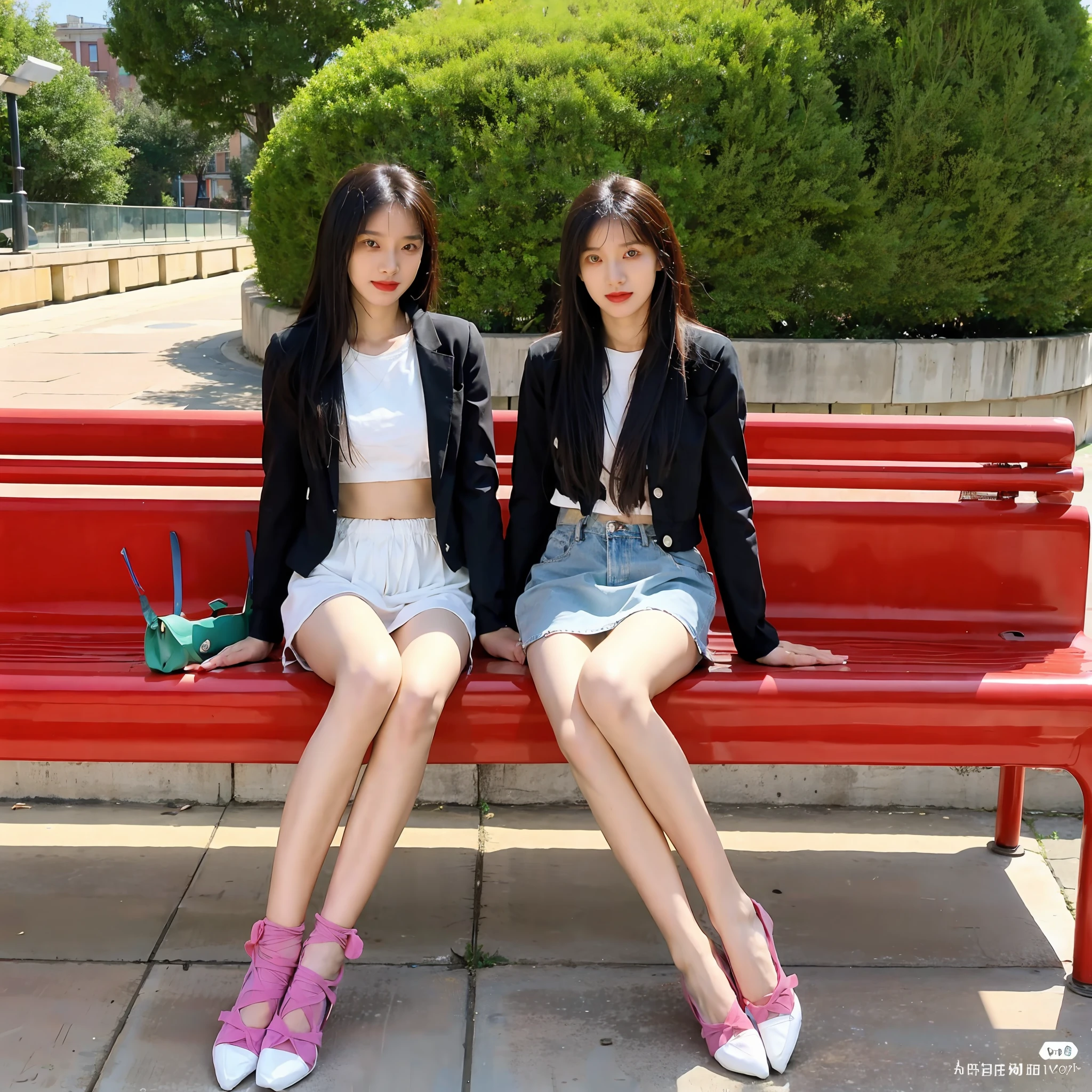 looks into camera，Pupil correction，Best quality at best，tmasterpiece，超高分辨率，（realisticlying：1.4），teens girl，Juvenile，Wear socks，High ponytail
