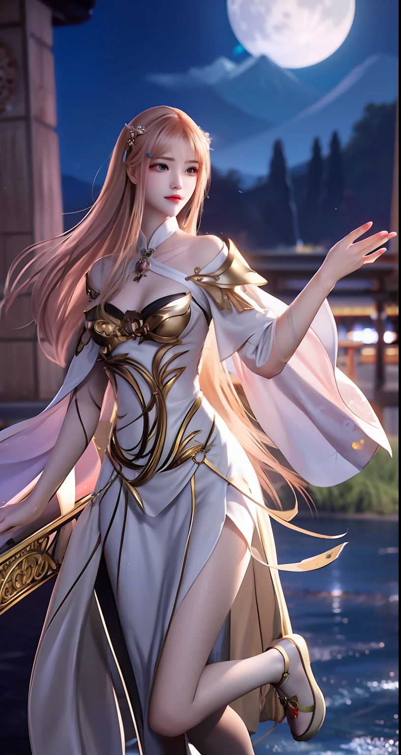 The moonlight sprinkled like water on the slender figure of the emperor sister,She stands gracefully surrounded by mountains and rivers,It's like a beautiful picture。She in the night,Hair falls on your shoulders like a waterfall,Exudes an attractive sheen。Her long hair swayed gently in the breeze,It gives a feeling that is both feminine and seductive。
The long legs of the imperial sister appear more slender in the night,She wears a pair of sexy high heels,Every step exudes irresistible charm。Those high heels seemed to come alive under her feet。。。。。。。。。。。。。。。,With her footsteps jumping beautiful melodies。The knocking sound of high heels is intertwined with the gurgling water,It's like a beautiful symphony。
An environment surrounded by mountains and rivers,It adds a bit of mystery and elegance to the image of the royal sister。The landscape in the moonlight appears more hazy and dreamy,It's like being in a fairyland。Her eyes were firm and confident,Exudes an invincible aura。The expression on her face was both cold and charming,People can't resist her charm。
Under this starry sky,The royal sister is in harmony with the scenery,Sketch a beautiful picture。Her beauty and charm stand out on this quiet night,Become the most dazzling being in that bright starry sky。