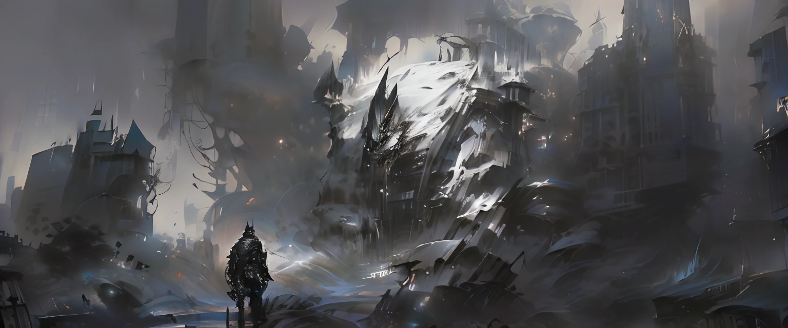 Black and white photo of man standing on stage, dark high-contrast concept art, senior concept artist, award winning concept artist, craig mullins nekro, inspired by Aleksi Briclot, Diablo digital concept art, warframe concept art, demon soul concept art, Peter Mohrbacher. illusory engine, craig mullins dark key, wojtek fus
