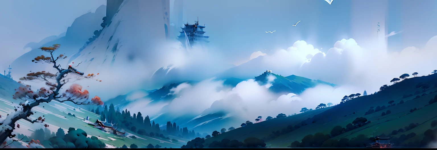 ink and watercolor painting,China-style
