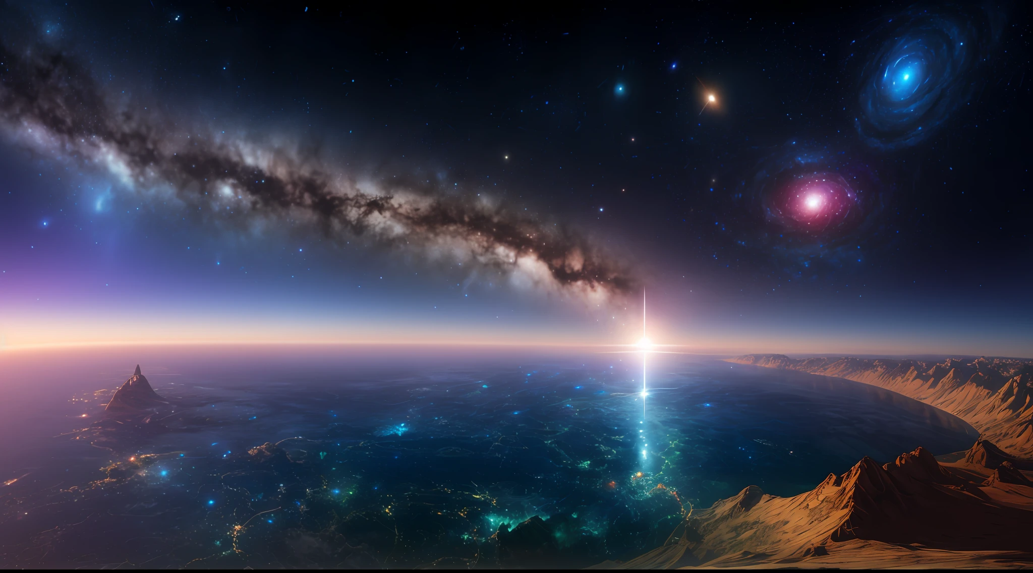 masterpiece, best quality, high quality, extremely detailed CG unity 8k wallpaper, Depth of Field, HDR,,Photorealistic,extremely detailed, Intricate, High Detail, universe, space, galaxy, stars, planets, astronomy, cosmos, celestial, nebula, black hole, solar system, cosmic rays, supernova, deep space, astronomical objects