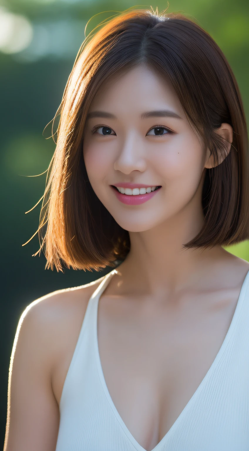 (((Black Widow Costume)))Petite woman with brown hair 20 years old、goddes、Bloom、lensflare、(8k、RAW、proffesional、top-quality、masterpiece:1.2)、(realisitic、Photorealsitic:1.37)、ultra-detailliert、(25mm portrait front view)、(Highest Details Skins:1.2)、(Supreme Detail Face:1.2)、Cinematographic lighting、1womanl、japanes、Short-cut brown hair、(Windy)、Walking on a street corner、Warm white light、An embarrassed smile、shot from front、((top-quality、8k、masterpiece:1.3))、Beautiful woman with perfect figure:1.4、Slender Abs:1.3、((dark brown hair、huge tit:1.2))、Highly detailed facial and skin texture、A detailed eye、二重まぶた、huge tit、