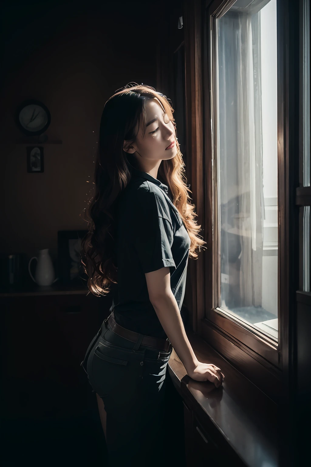 (1 girl:1.3), ((leaning on the back, 21 years old korean cute girl, long curly hair),sleeping, closed eyes, spread legs, straight to viewer), pilot uniform, pilot cap, airplane interior, pov, Ray Tracing, realistic, photorealistic, detailed, realistic details, depth of field, (realistic, photo-realistic:1.37), (8k, RAW photo, best quality, masterpiece:1.2), dark alley, ultra-detailed, physically-based rendering, ultra high res, professional lighting, dramatic lighting