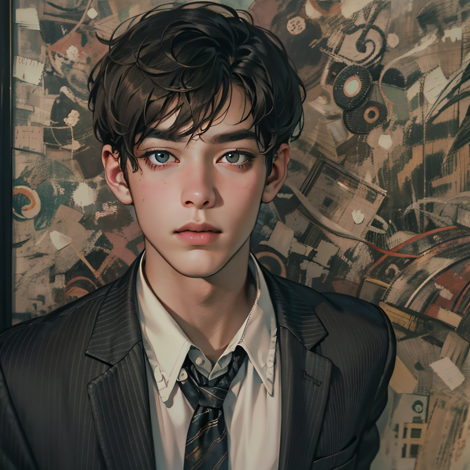 /imagine prompt:
color photo of: A man with a bronzed complexion and dark brown iris
This man has a square face shape and distinctive ghost eyebrows,His eyes were slender and lifeless,As if pondering something。His iris appears dark brown,This made his gaze deeper。
His hair takes on a brownish gradient to a milky white color,Long and straight,Combed into a ball head,And with oblique bangs。This look is both elegant and stylish。
Shoot with a high-resolution camera,Bronze tones that capture the details of the male face and the complexion。Use soft light and tones,Highlight the mystique and elegance of men。
This photo incorporates Lee Karek(Lee Krasner)of creativity,by Jackson Pollock(Jackson Pollock)of abstract expressionism,and James McCabe(James McCabe)of fashion style。It is a picture full of art,It shows the unique charm and personality of men。
—c 10 —ar 2:3