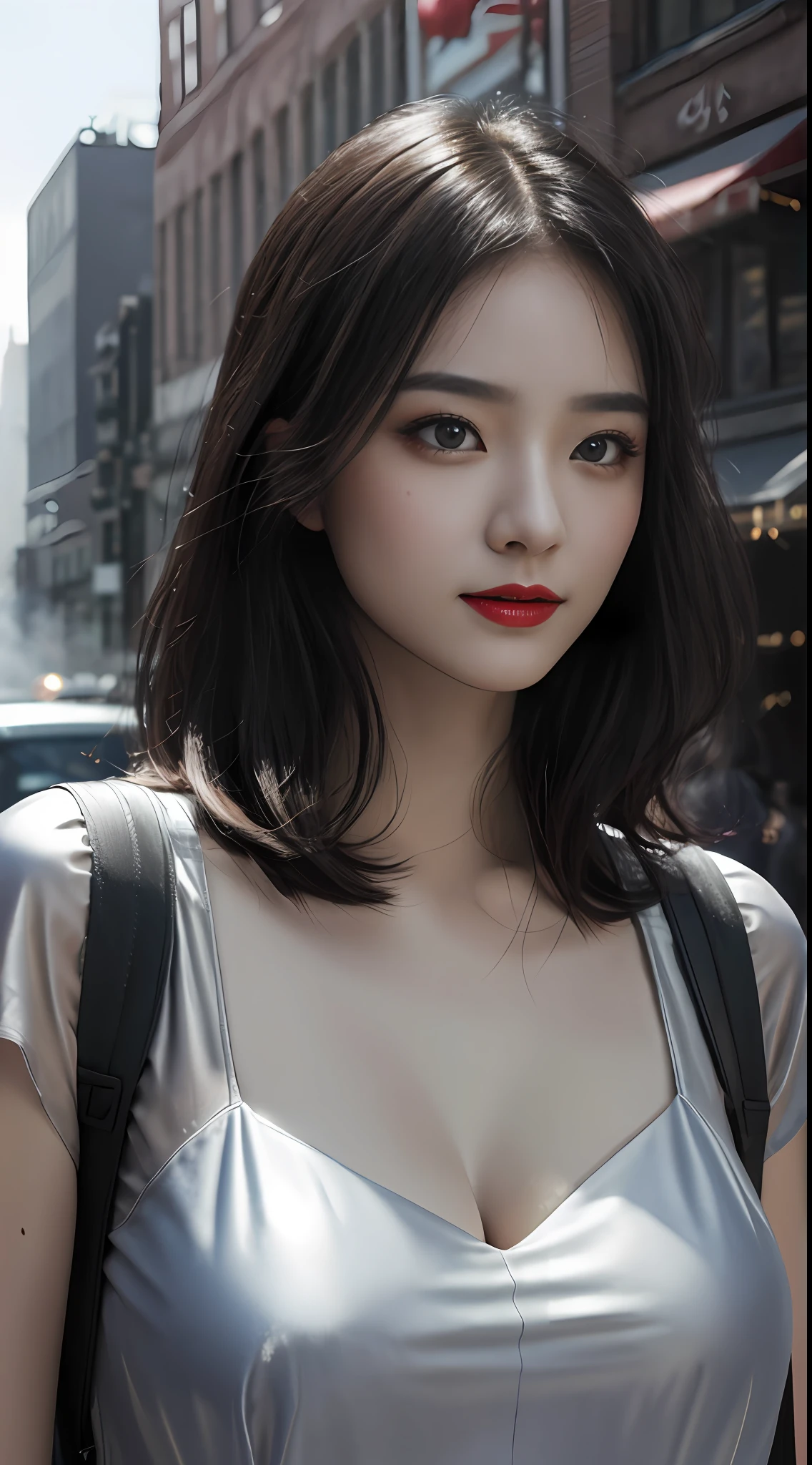 (1girll:1.3), 独奏, (((very vey very detailed face))),((very detailed eyes and faces))),beatiful detailed eyes,Body parts__,offcial art,Unified 8k wallpaper,ultra-detailliert,Beautiful and beautiful,big breasts beautiful,tmasterpiece,best qualtiy,primitive,tmasterpiece,ultra fine photos,best qualtiy,超高分辨率,photorealistic realism,rays of sunshine,full-body portraits,stunningly beautiful,,dynamicposes,delicated face,Vibrant eyes,(From the front side), she is in a spider-man suit,Red and black color scheme,arachne,Very detailed city roof background, Roof,looking over city,详细的脸,detailed complex busy background,Untidy,opulent,milkyW,highly detailedskin,Realistic details of skin,Visible pores,Clear focus,volume fog,8K UHD,digital SLR camera,high qulity,filmgrain,White skin of the,photo-realism,DL,A huge metropolis of the dystopia of the future, semi transparent,(big breasts exposed cleavage)