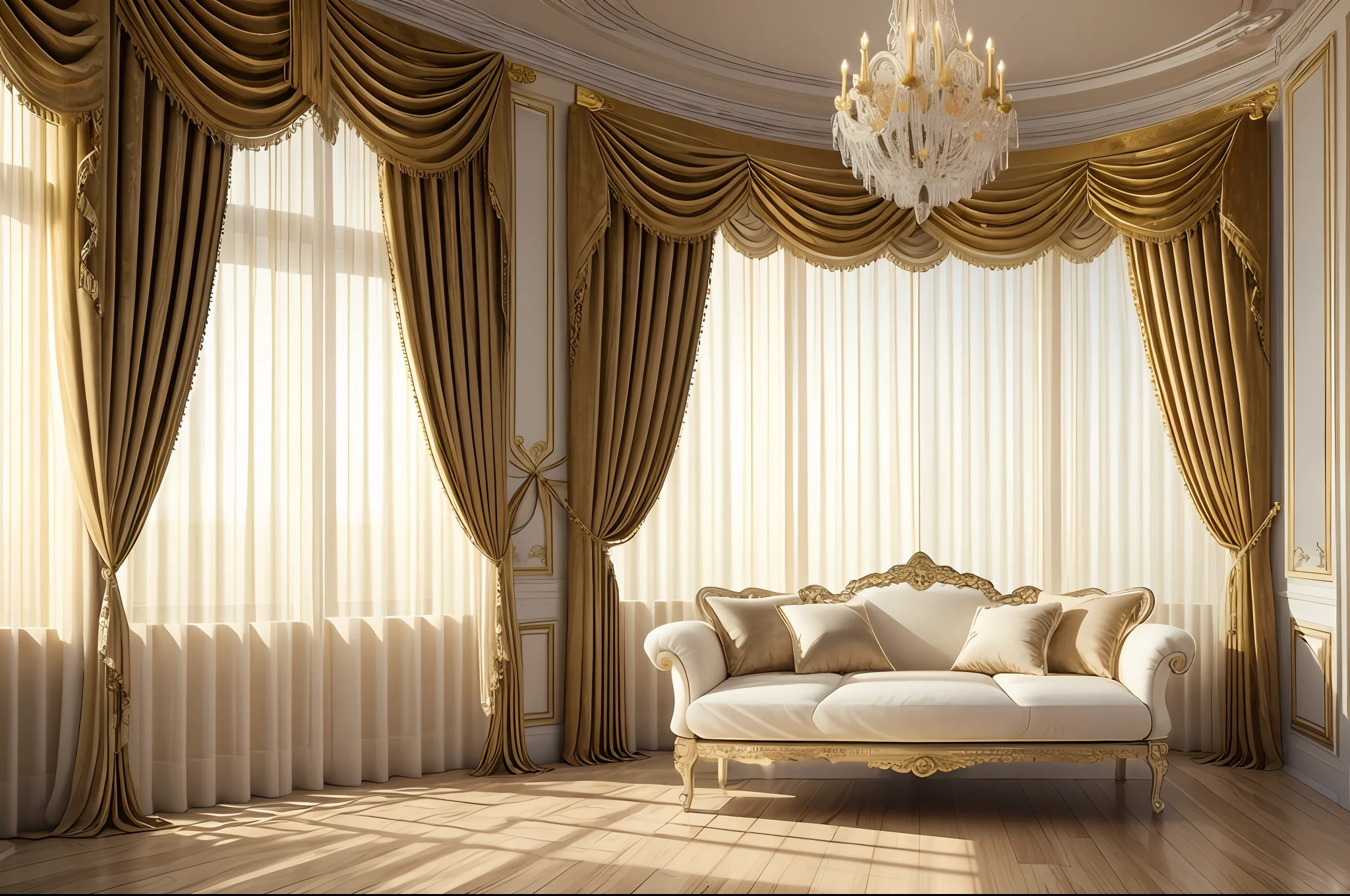 there is a room with a window and a curtain with flowers, beautiful drapes, background made of big curtains, atmospheric beautiful details, stunning arcanum backdrop, baroque style painting backdrop, beautiful studio soft light, cream - colored room, dreamy atmosphere and drama, with backdrop of natural light, lavishly decorated, ornate backdrop, draped in velvet and flowers