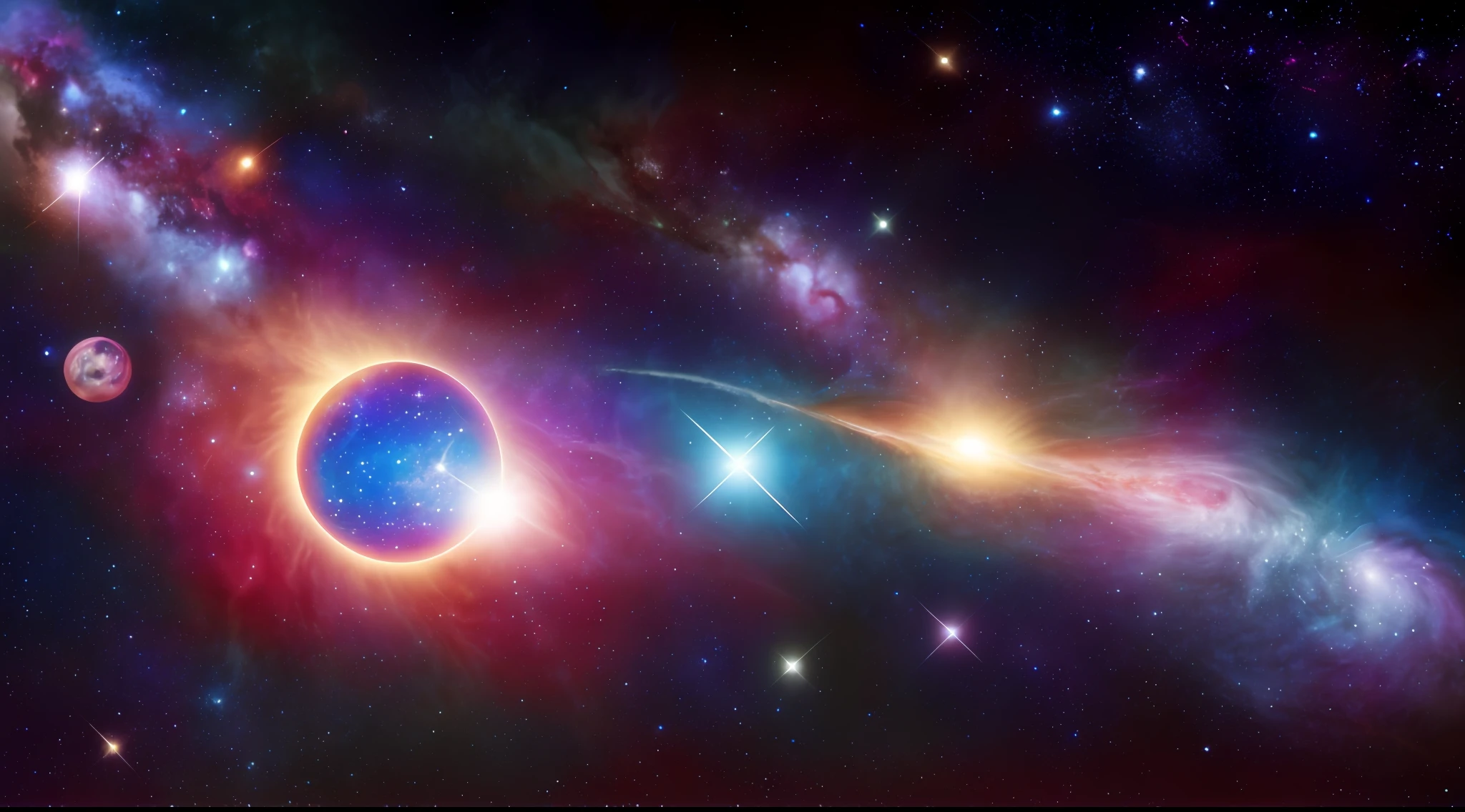 masterpiece、top-quality、hightquality、Highly detailed CG Unity 8k wallpapers、depth of fields、HDR、Photorealsitic、ighly detailed、Convoluted、High Details、kosmos、kosmos、intergalactic、stele、planetes、astronault、kosmos、Um ser celestial、nebulas、black hole、cosmic ray、supernova、Deep space、Um ser celestial