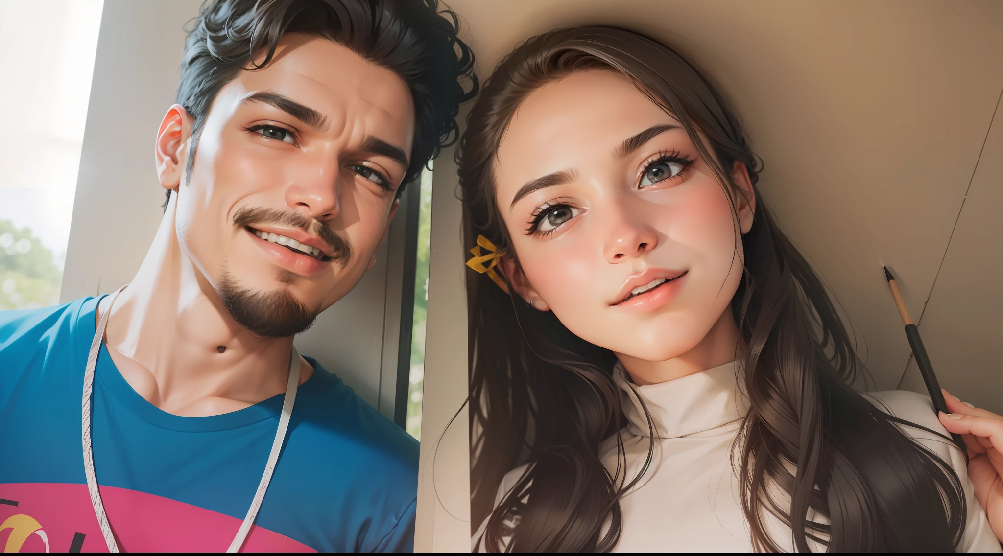 Desenho simples, surpresos
