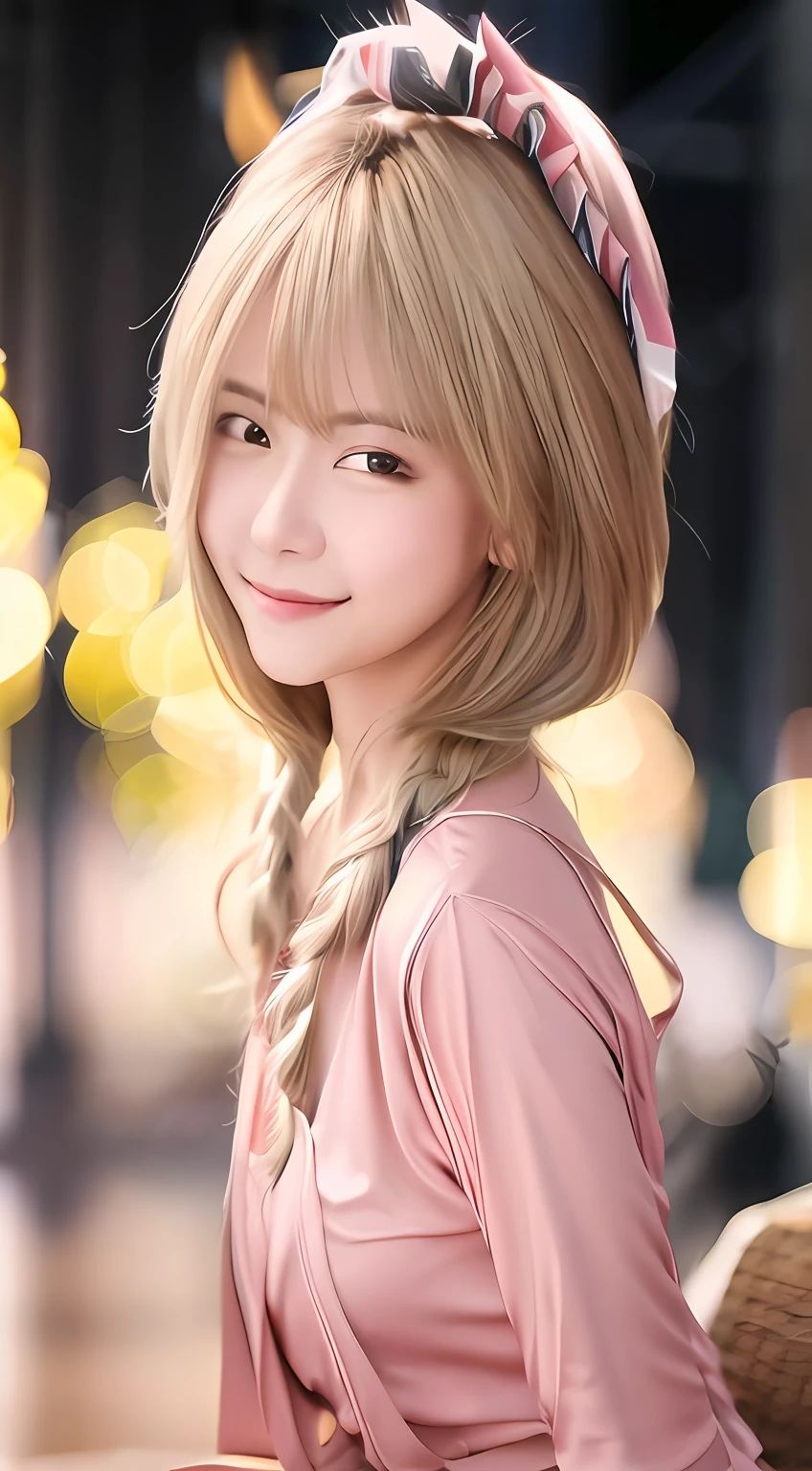 Ayunda Risu, Smile, City Background, RAW photo, (high detailed skin:1.2), 8k uhd, dslr, soft lighting, high quality, film grain, Fujifilm XT3, modelshoot style, (extremely detailed CG unity 8k wallpaper), masterpiece, highres, shallow depth of field, Sharp focus, hdr, 8k, Cannon EOS 5D Mark III, 85mm, Cinematic, symmetry, Amazing photography ,dynamic compositon, full body photo, De-Noise, f 5.6 , 85mm, CineStill 800T, film photo, flowing , realistic portrait, skin texture, soft natural lighting, intimate composition, Cinestill 800T, modelshoot style, (8k wallpaper), perfect, masterpiece, highres, absurdres,broad light, Sharp focus, natural lighting, masterpiece, 4K,