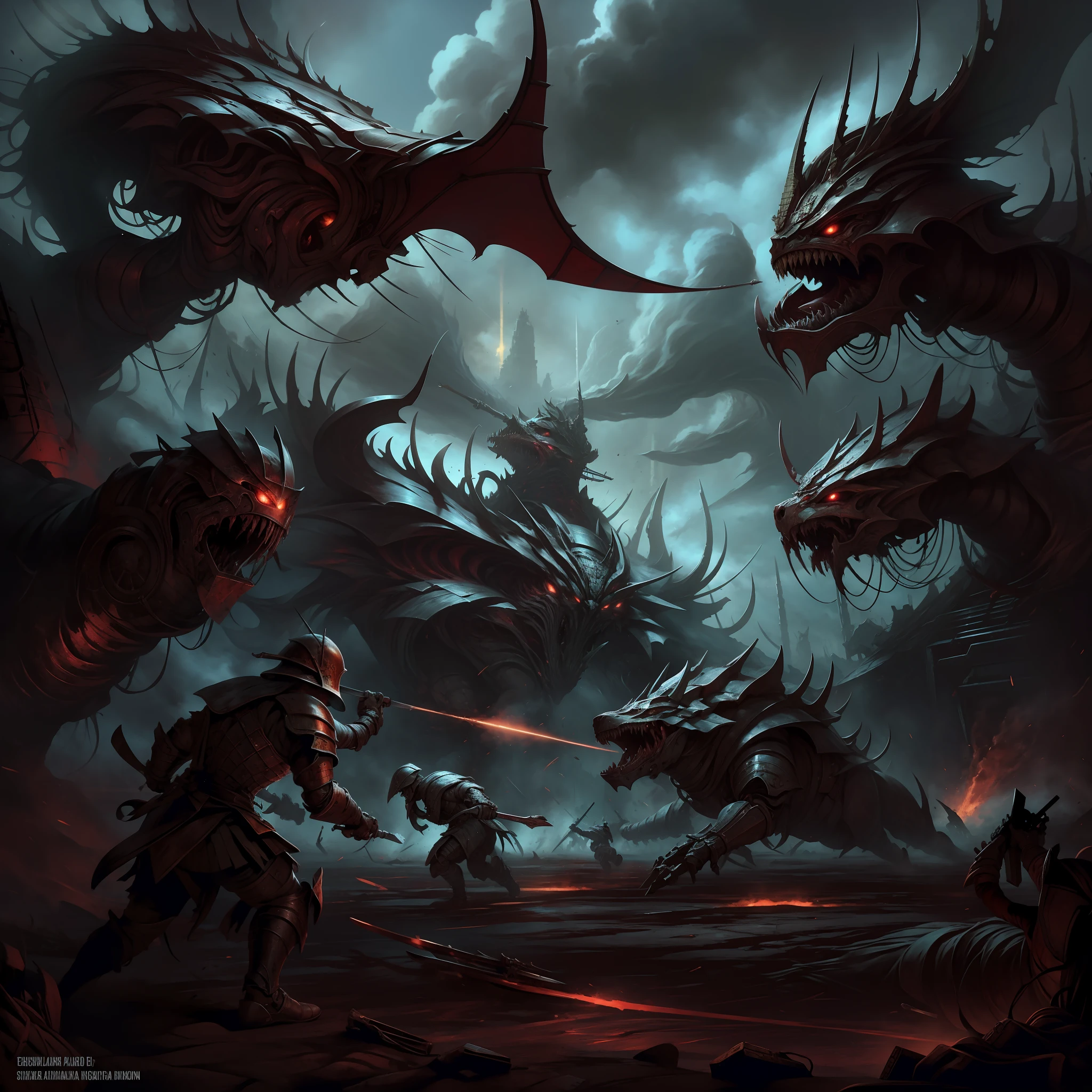 On a vast plain, a Spartan warrior fought against thousands of warriors in a brutal and intense battle. The war was cruel and fierce, with corpses strewn everywhere, blood flowing like rivers, and blood splattering in every direction.
The clash of swords and shields echoed throughout the battlefield, fire and smoke rising to the sky, and the ground trembling with the force of the battle. The air was thick with dust and the ground was littered with broken weapons and shattered armor.
Banners fluttered in the wind, tattered and torn, as soldiers on both sides fought fiercely against their enemies. With swords clashing and gunpowder exploding, horses galloping over the battlefield, and soldiers crying out in agony, the scene was one of chaos and destruction.
The battlefield was pitted and littered with severed limbs and corpses, with countless soldiers falling on both sides of the conflict. Both armies were locked in a brutal struggle, exhausting their strength and resources.

hdr, (photorealism, masterpiece quality, best quality),