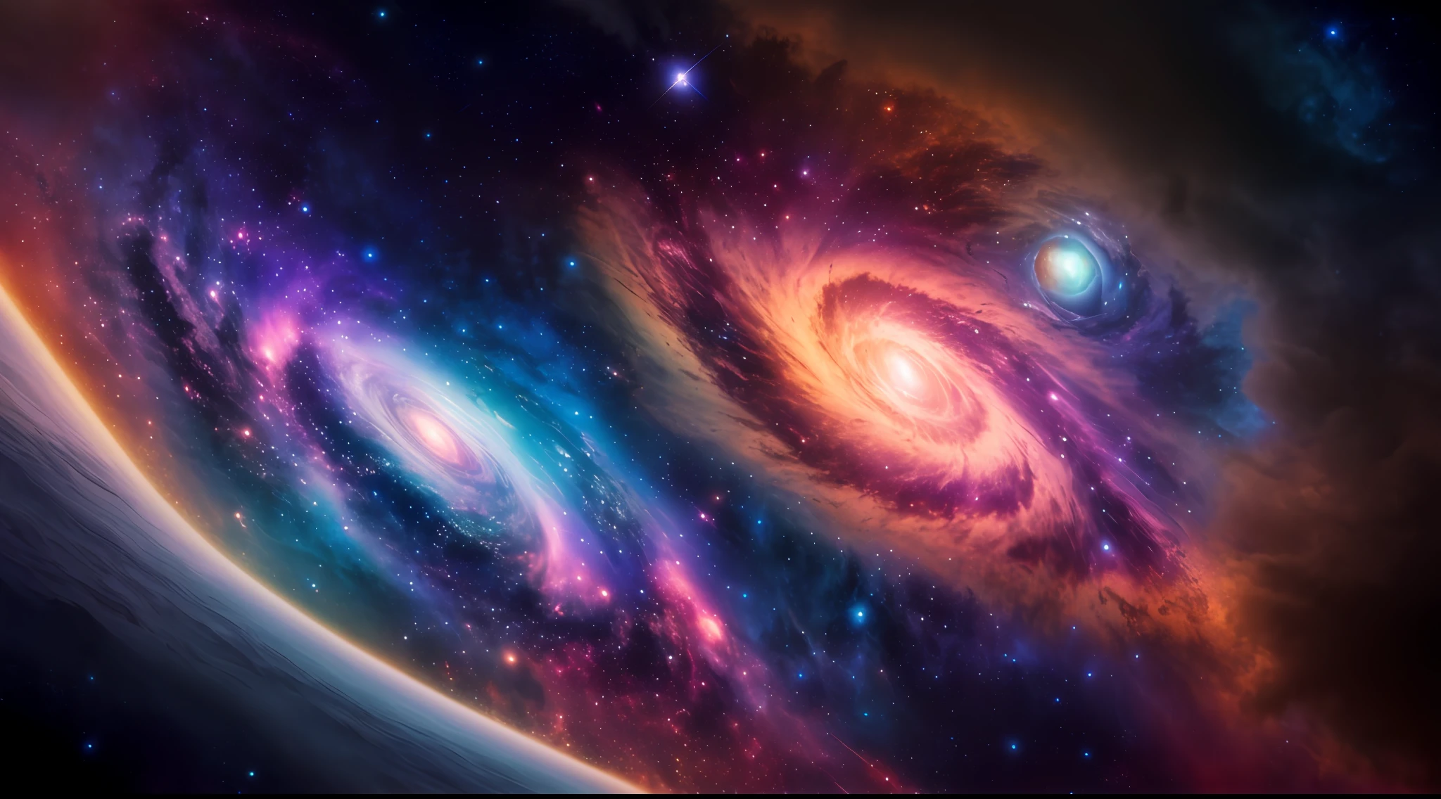 ​masterpiece、top-quality、hightquality、Highly detailed CG Unity 8K wallpapers、depth of fields、nffsw、Photorealsitic、ighly detailed、Convoluted、High Details、kosmos、intergalactic、nebulas、black hole、cosmic ray、supernova、Deep space、astronault