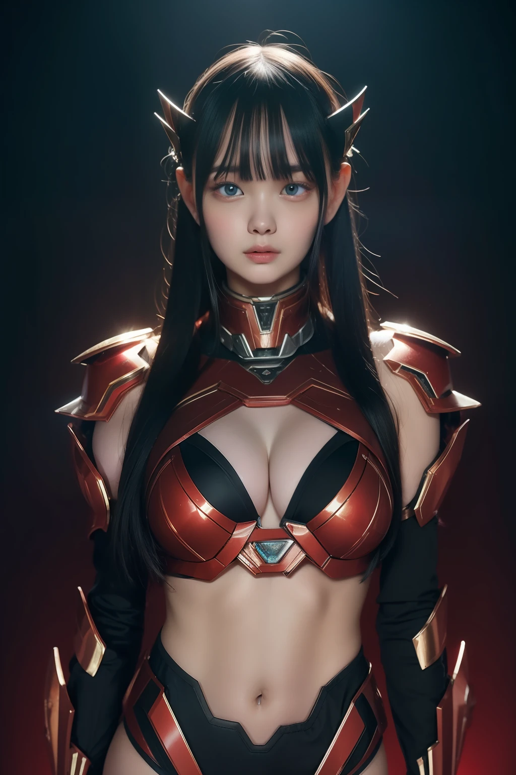 Exoskeleton mecha，Afophialism，Red theme style，Romantic Coco Style，offcial art，Wallpapers by Unity 8K，Hyper-detailing，Master masterpieces，，best qualtiy，A woman who says，（Very detailed），（RAW Photos，best qualtiy），（Realistis，realisticlying：1.3），High- sharpness，Lightly open your mouth，Ultra Detailed Complex 3D Rendering of Face，（Colossal tits：8.8），（highly detailedskin：1.2），（revealing private parts，：1.1），Beautiful Caucasian woman with big buttocks soft breasts and fair skin（toppless）， ，boobgasm，black colored hair，e Blue Eyes，Long grey hair，（（Clear Silk Rope Miniature Bikini）），dynamic angle，mysterious expression，Fireglow effect，Fantasy background，edge lit，Side brightness，cinematric light，hyper HD，8K，film grains，Best Shadow，light particules，detailed skin textures，Detailed gemstone armor texture，A detailed face，intricate detailes，ultra-detailliert，brightened，sturdy，Silver armor，cleavage，Slender Abs， Have a shining weapon，Mecha Shield，pole，（Huge mecha crown with beautiful details）），radiant eyes，long cloak，Fanciful,,,,,（Realistis），
