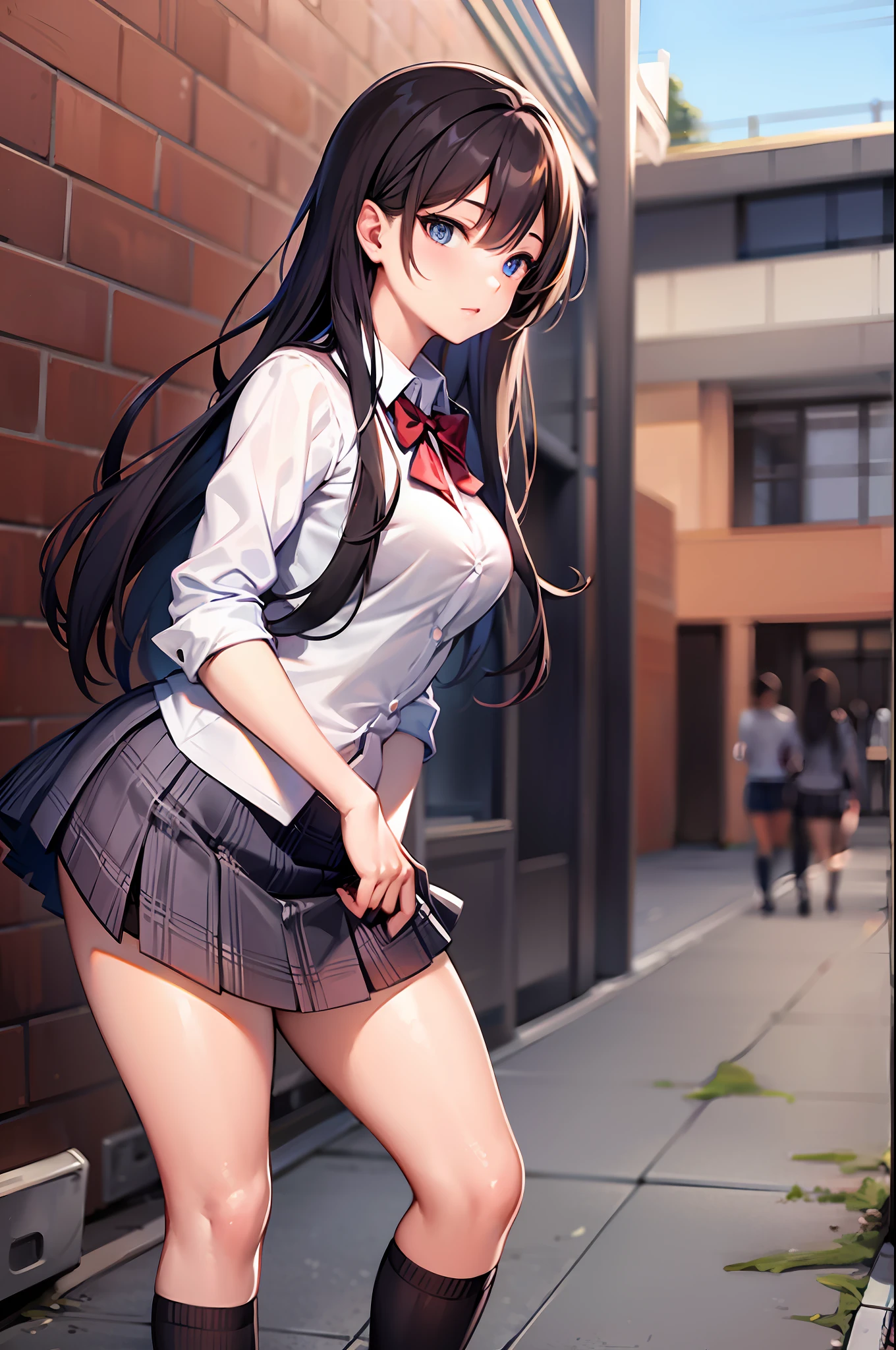 realisticlying,female high-school student,mini-skirts,