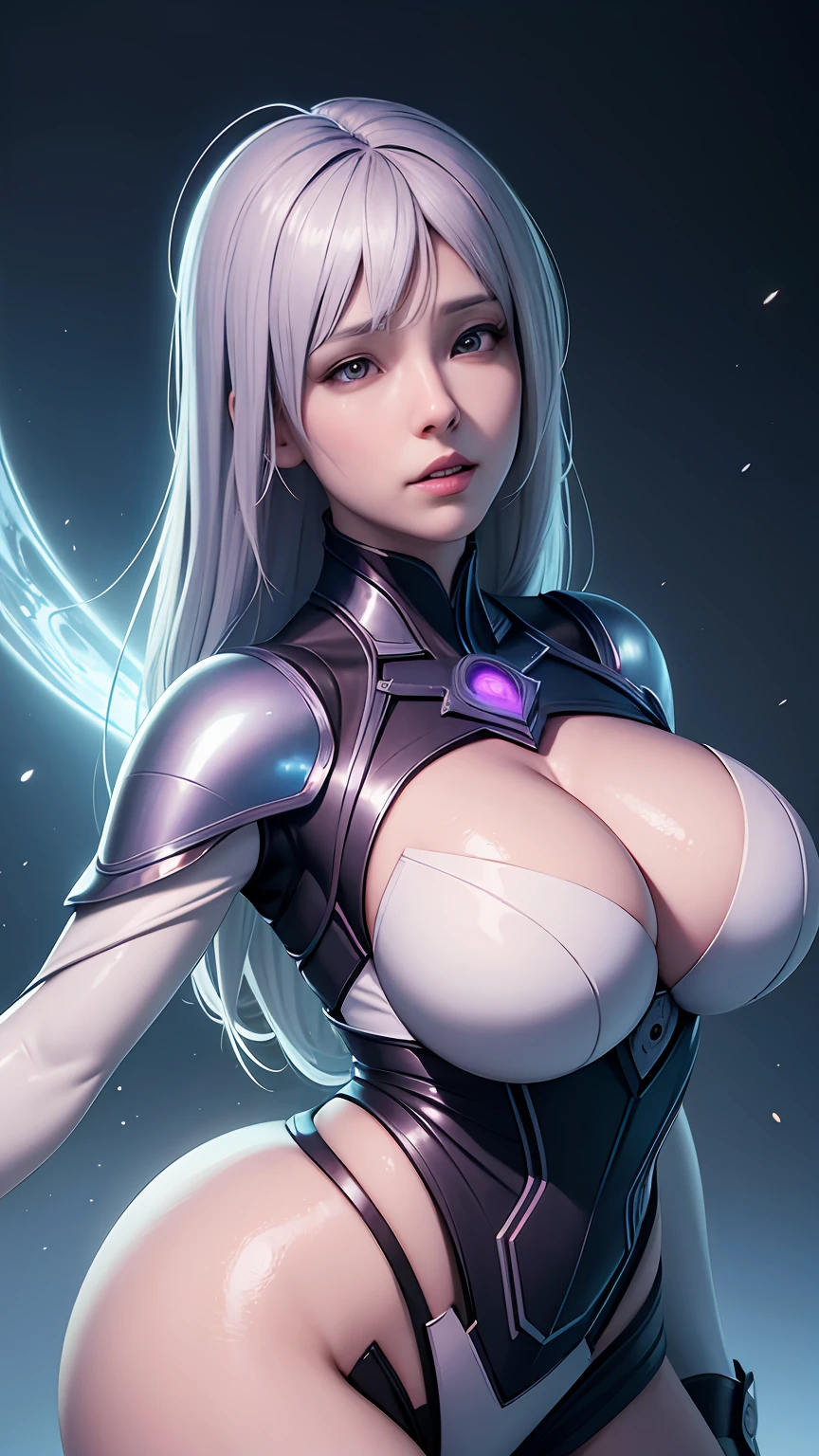 ((Best quality)), ((masterpiece)), (detailed:1.4), 3D, an image of a beautiful cyberpunk female with thick voluminous hair,light particles, pure energy chaos antitech,HDR (High Dynamic Range),Ray Tracing,NVIDIA RTX,Super-Resolution,Unreal 5,Subsurface scattering,PBR Texturing,Post-processing,Anisotropic Filtering,Depth-of-field,Maximum clarity and sharpness,Multi-layered textures,Albedo and Specular maps,Surface shading,Accurate simulation of light-material interaction,Perfect proportions,Octane Render,Two-tone lighting,Wide aperture,Low ISO,White balance,Rule of thirds,8K RAW