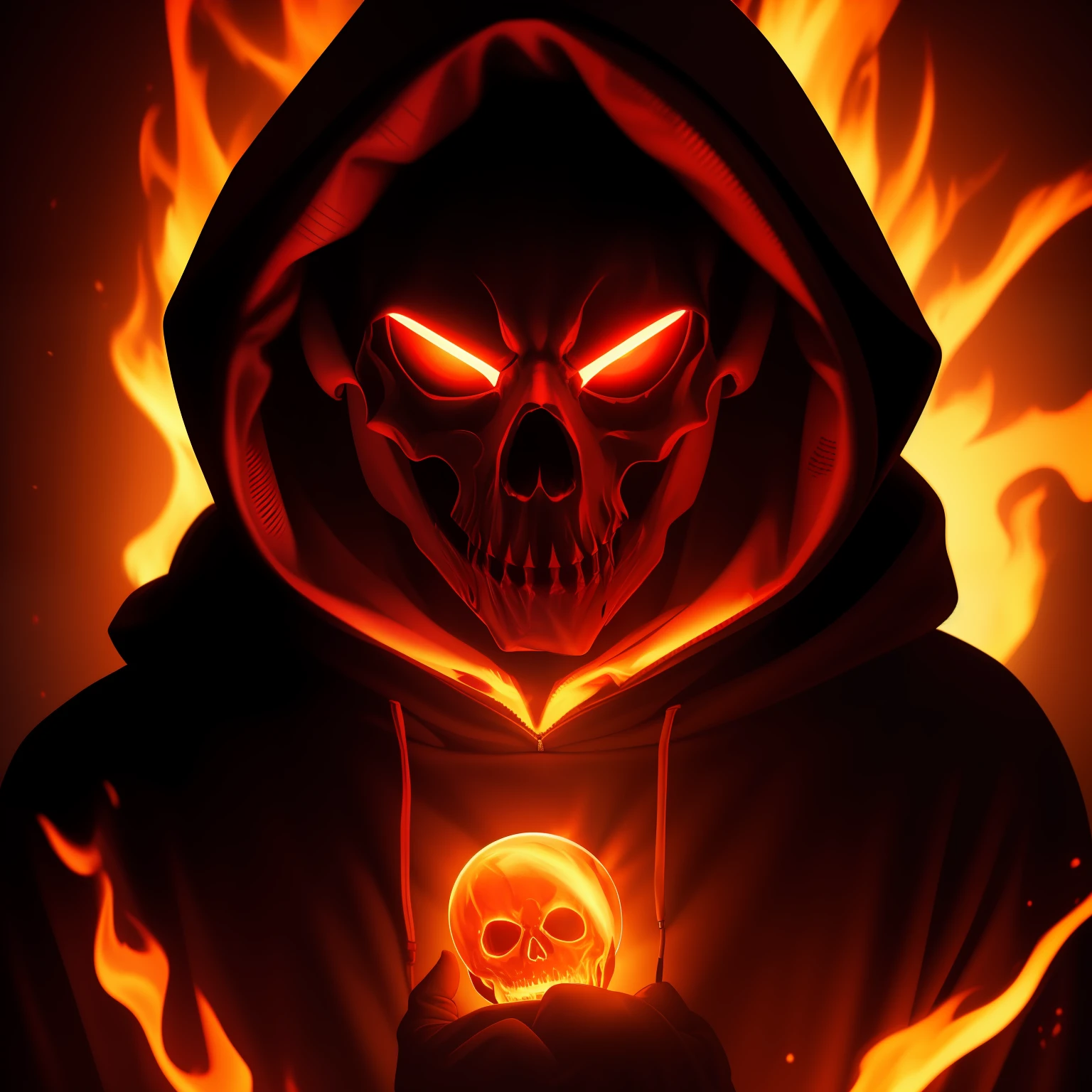 a close up of a person with a hoodie on a cell phone, spooky filter, 8 k highly detailed ❤🔥 🔥 💀 🤖 🚀, cursed image, with a spooky filter applied, 8k highly detailed ❤️🔥 🔥 💀 🤖 🚀, instagram filter, with instagram filters, with red glowing eyes, twisted god with no face, badass filters and effects