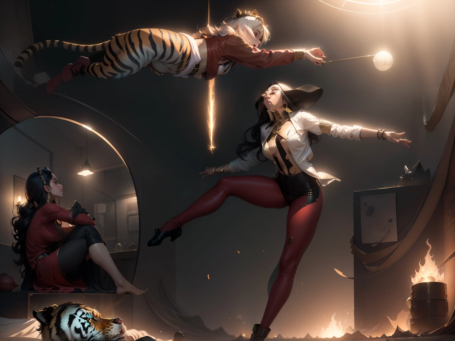 Tiger drill ring,Beautuful Women,jocker,The Void,Strange space,Exotic space