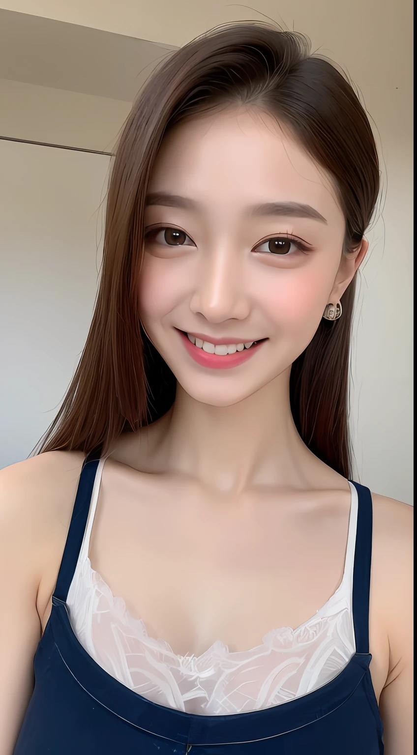 ((Best Quality, 8K, Masterpiece: 1.3)), 1girl, Slim Abs Beauty: 1.3, (Hairstyle Casual, Big Breasts: 1.2), Dress: 1.1, Super Fine Face, Delicate Eyes, Double Eyelids, Smile, Home