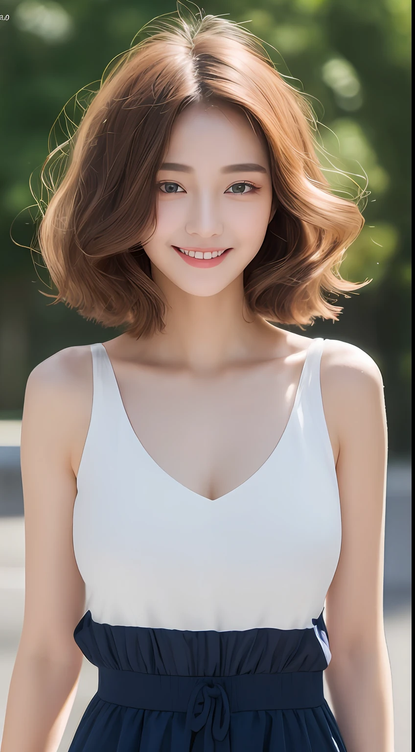 ((Best Quality, 8K, Masterpiece: 1.3)), 1girl, Slim Abs Beauty: 1.3, (Hairstyle Casual, Big Breasts: 1.2), Dress: 1.1, Super Fine Face, Delicate Eyes, Double Eyelids, Smile, Home
