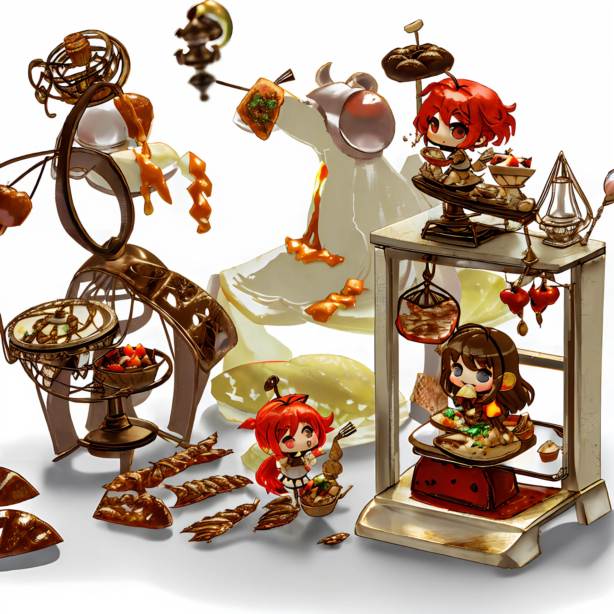 [(white background:1.4)::5],(chibi:1.3),bottle bottom,lampstand,pedestal,platform,(fine food:1.8)