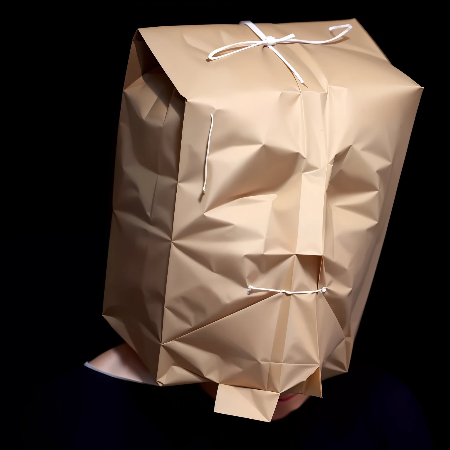 Woman with a paper bag on her head, homem triste, cara triste, um fantoche de queijo triste, tristeza, Infeliz, humor triste, block head, sad expression, cara muito triste, depressed sad expression, muito triste, olhar triste, awkward, Rosto frustrado, homens tristes, parecendo triste, tristeza personificada, no head, triste, triste franzir a testa
