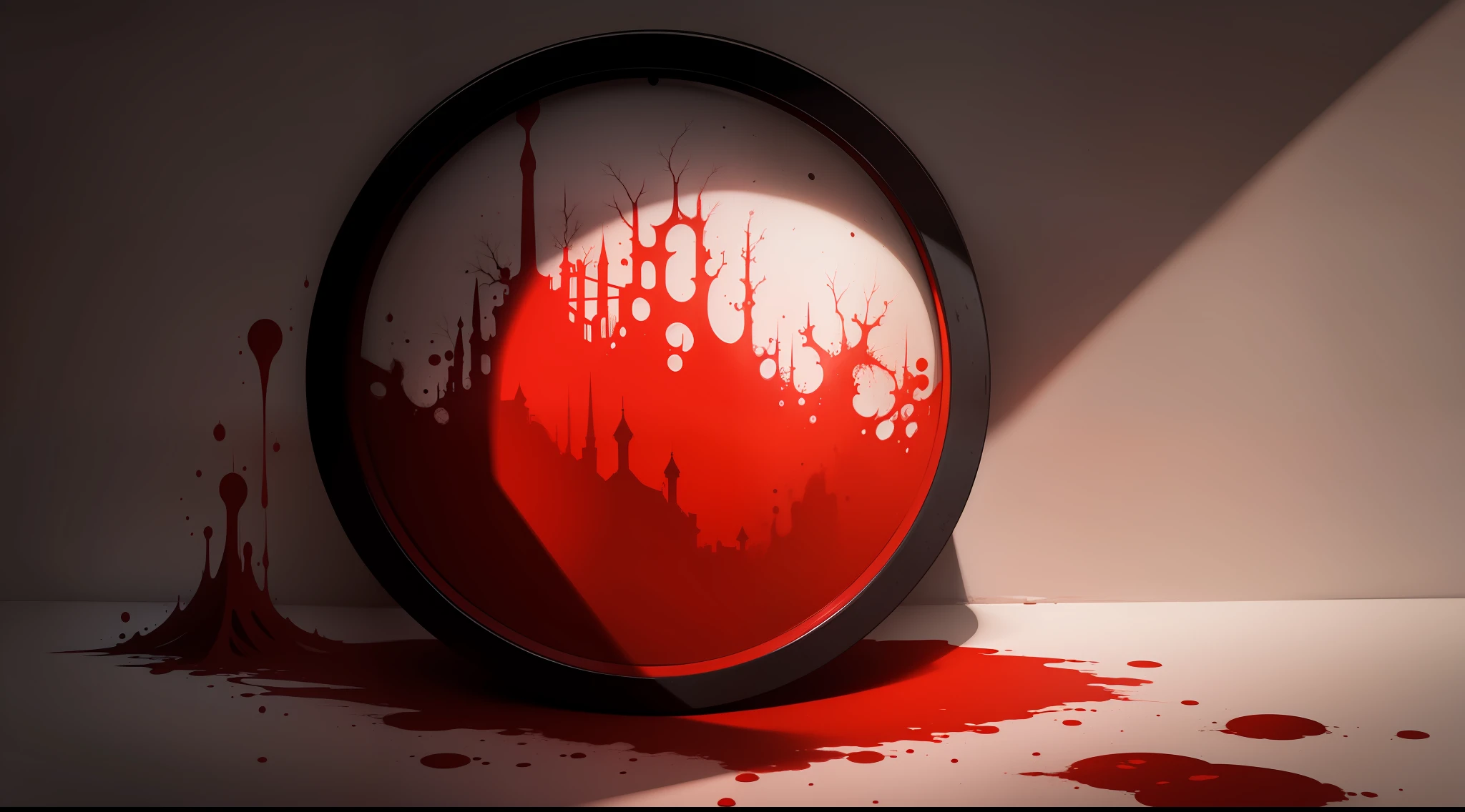 Fundo vermelho gradiente! Com manchar de tinta vermelha escura
