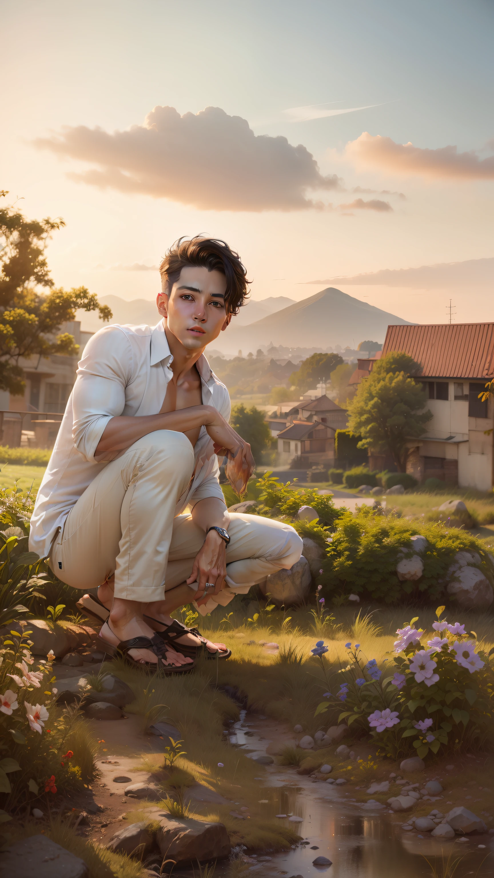 No background change, realistic photo, handsome boy, 8k ultra realistic, no shirt and pants change