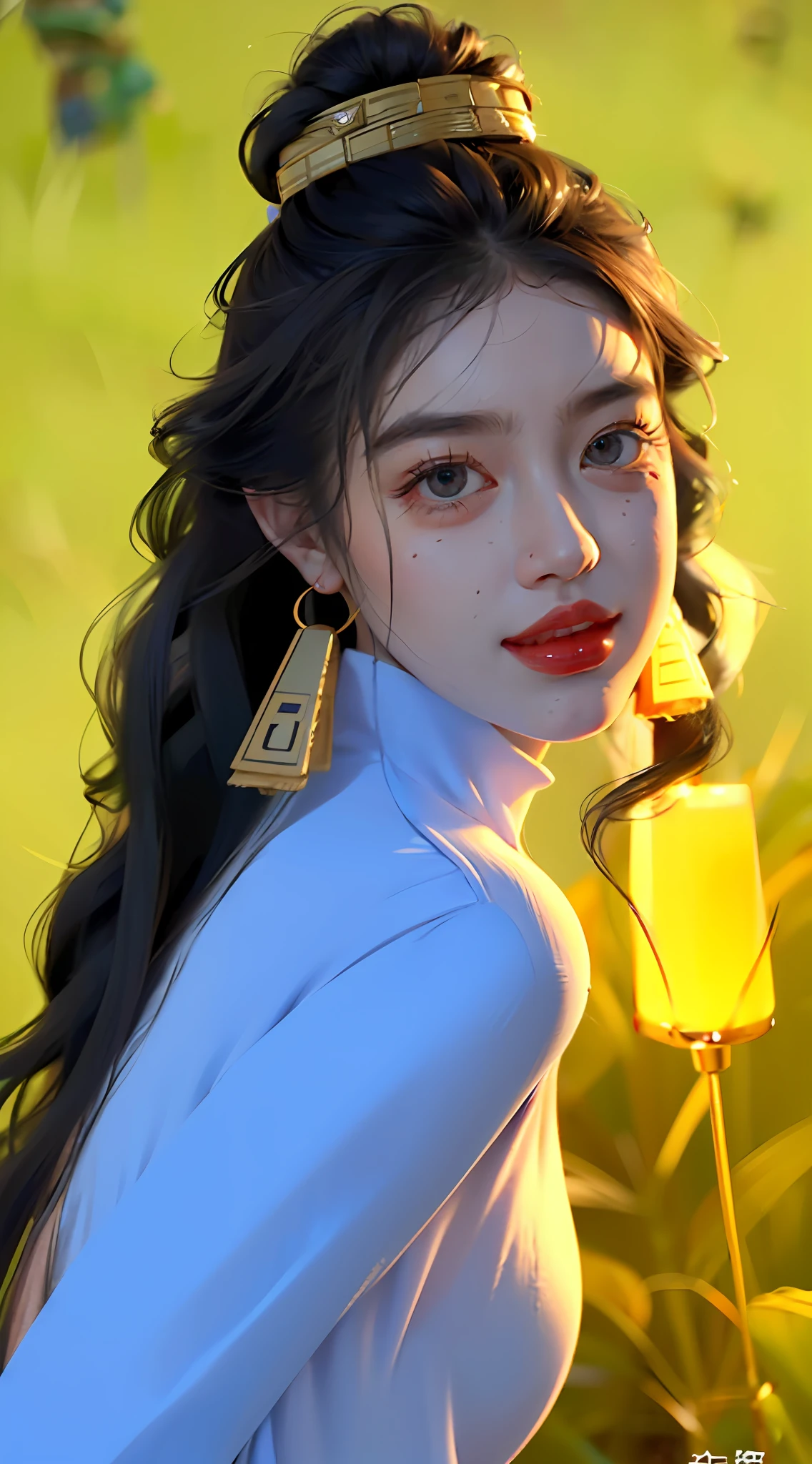 Best quality at best,tmasterpiece,photograph of-realistic,Complicated details,RAW photogr,Photon rendering,rendering by octane,absurderes,ultra - detailed,详细的脸,Detailed skins,ArtSt is trending on ion,8K masterpiece,cinmatic lighting,ta prostitute,turtleneck shirts((1girll)),((独奏)),((Looking_at_peeping at the viewer)),CG Society,Artis,((Black long hair)),((Beautiful woman)),(Smile),((Egyptian pyramids)) ,((Sexy)),The wind blows hair,((floated hair)),cheerfulness,fashion magazine,,The shirt,The shirt,Not exposed,No chest leakage,high-necked,Wrap the chest,Hanfu,ssmile,happy laughing