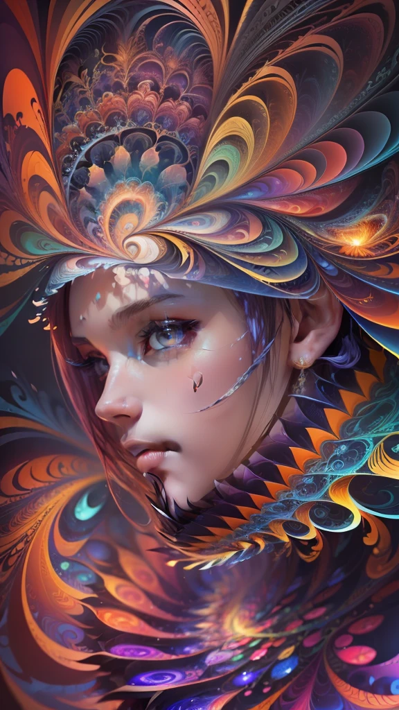 (masterpiece, top quality, best quality, official art, beautiful and aesthetic:1.2), (1girl), extreme detailed,(fractal art:1.3),colorful,highest detailed