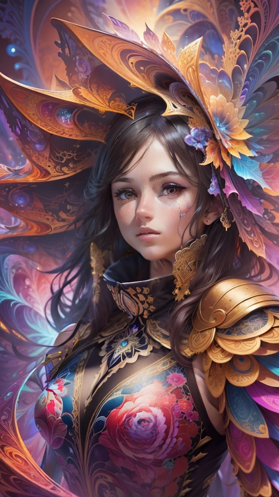 (masterpiece, top quality, best quality, official art, beautiful and aesthetic:1.2), (1girl), extreme detailed,(fractal art:1.3),colorful,highest detailed