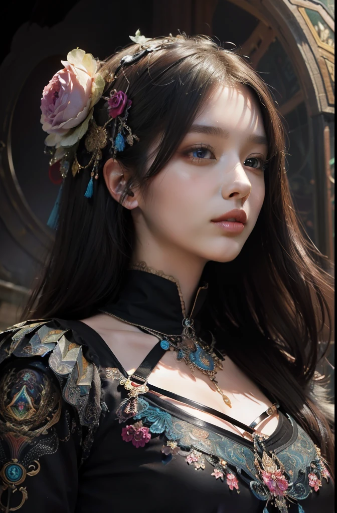 (masterpiece, top quality, best quality, official art, beautiful and aesthetic:1.2), (1girl), extreme detailed,(fractal art:1.3),colorful,highest detailed