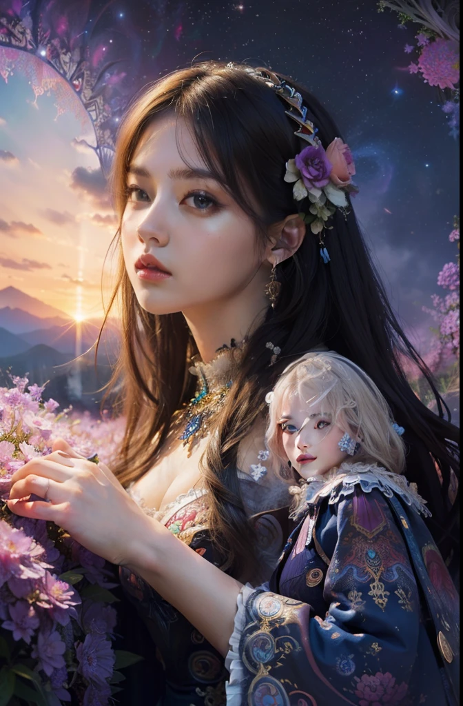 (masterpiece, top quality, best quality, official art, beautiful and aesthetic:1.2), (1girl), extreme detailed,(fractal art:1.3),colorful,highest detailed