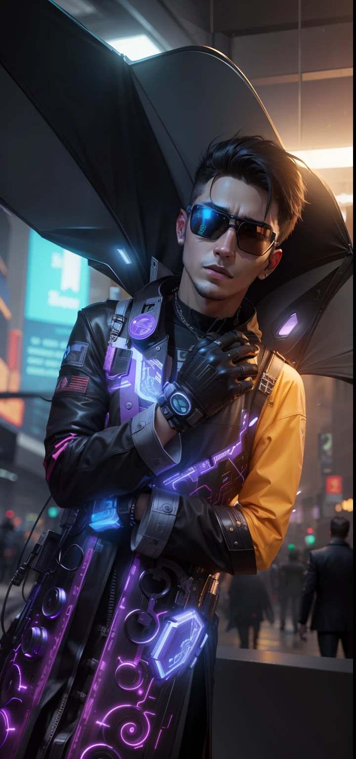 change background cyberpunk handsome boy, realistic face , 8k ultra realistic , no body change