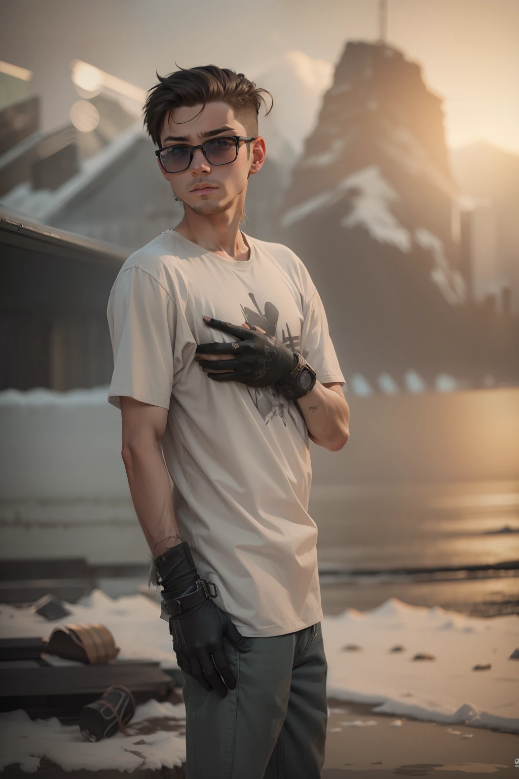 Siberpunk look, realistic, boy,full hd ,