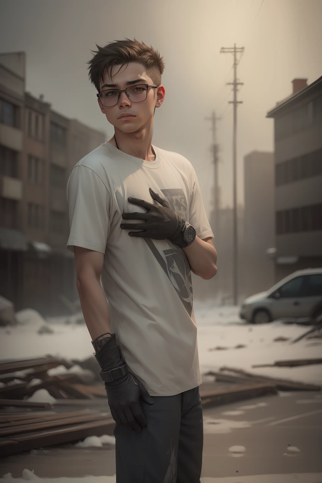 Siberpunk look, realistic, boy,full hd ,