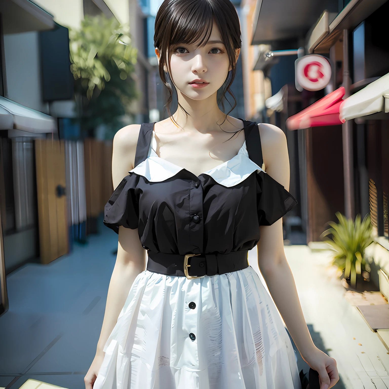 Long white skirt
