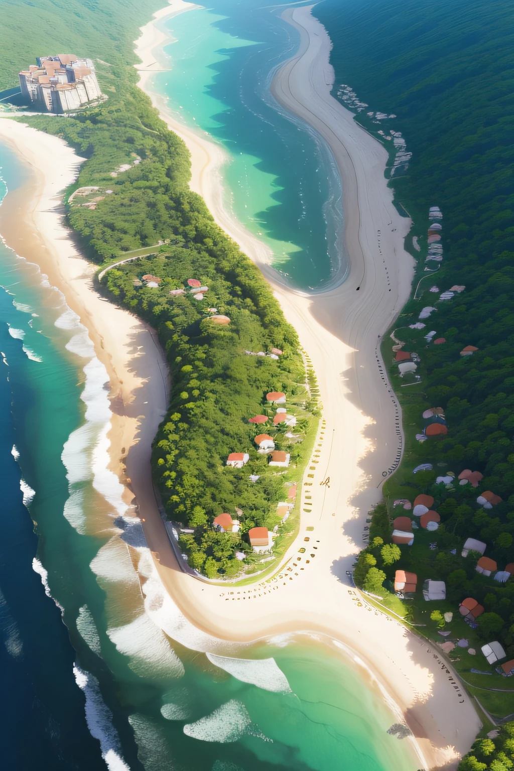 Tema da Estampa: country Brazil Detailed description of the theme: natureza brasileira, paisagens, Beaches Additional instructions: Technical requirements: The images generated must be high definition (HD) com, no minimum, 300 DPI (dots per inch). Prints should be in PNG or JPG format for easy printing on T-shirts. sem pessoas na imagem