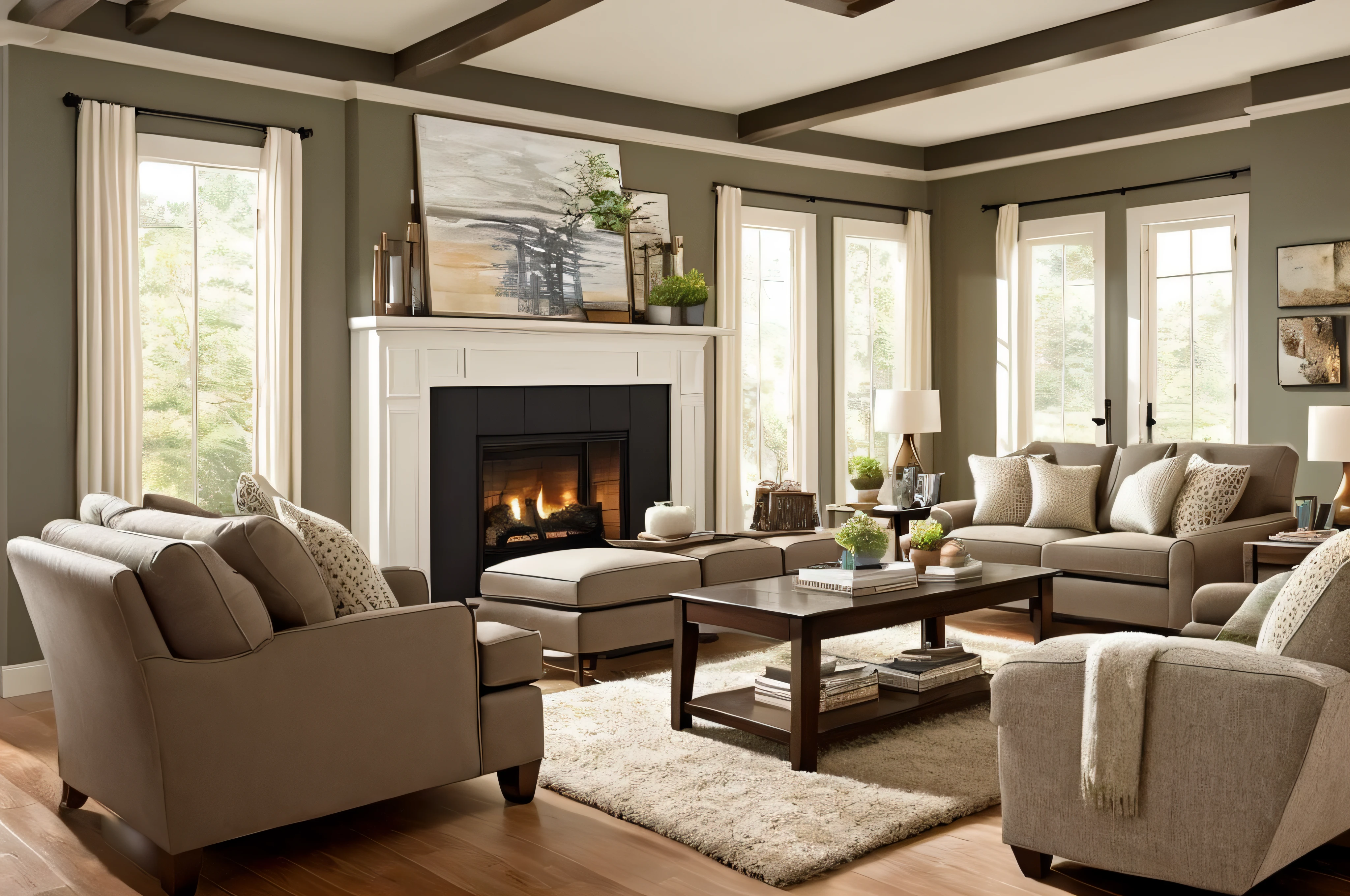 Create your dream living room: Describe the perfect combination of colors, furniture, and decor that embodies your ideal space for relaxation and entertainment.