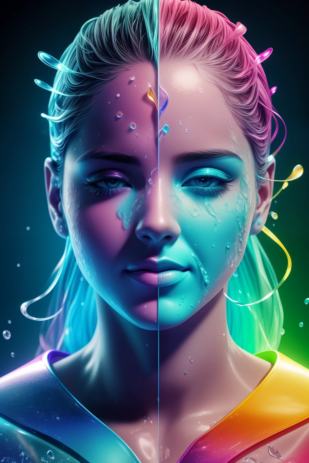 2 siluetas danzantes al atardecer,cuerpo completo, anatomically correct body, Tinta de agua,agua de tinta,nube de tinta,Alberto Seveso Arte,Estilo de pintura suelta, Detalles intrincados, Cinematic Lightning,Renderizado de octanaje, volumetric illumination, Primer plano extremadamente detallado, colores brillantes, 8k, ultra-high def, no borroso, Texturas, ..3d, cinematic landscape,Renderizado de octanaje (Alberto Severo art, Agregar muchos efectos de gotas y salpicaduras multicolores) Hay una bola de colores flotando y salpicando agua muchas salpicaduras y gotas muticolores, Super renderizado en octanaje renderizado, Renderizado en Cinema 4D, Renderizado en Cinema4D, creado en octane render, Render de octanaje colorido, renderizado en renderizado de octano, global ilumination. VFX, Renderizado en octanaje renderizado 32K, Renderizado en Cinema 4 D Octane, Incredible octane rendering, Realistic octane rendering Close-up fantasy with water magic, movimiento, salpicaduras, gotas, (Vista de primer plano ) , cinematography lighting, efecto de luces led multicolores en el agua , salpicaduras multicolores, gotas multicolores, Alberto Seveso Arte, 8k, ultra-high def, no borroso, Texturas, 3d, cinematic landscape